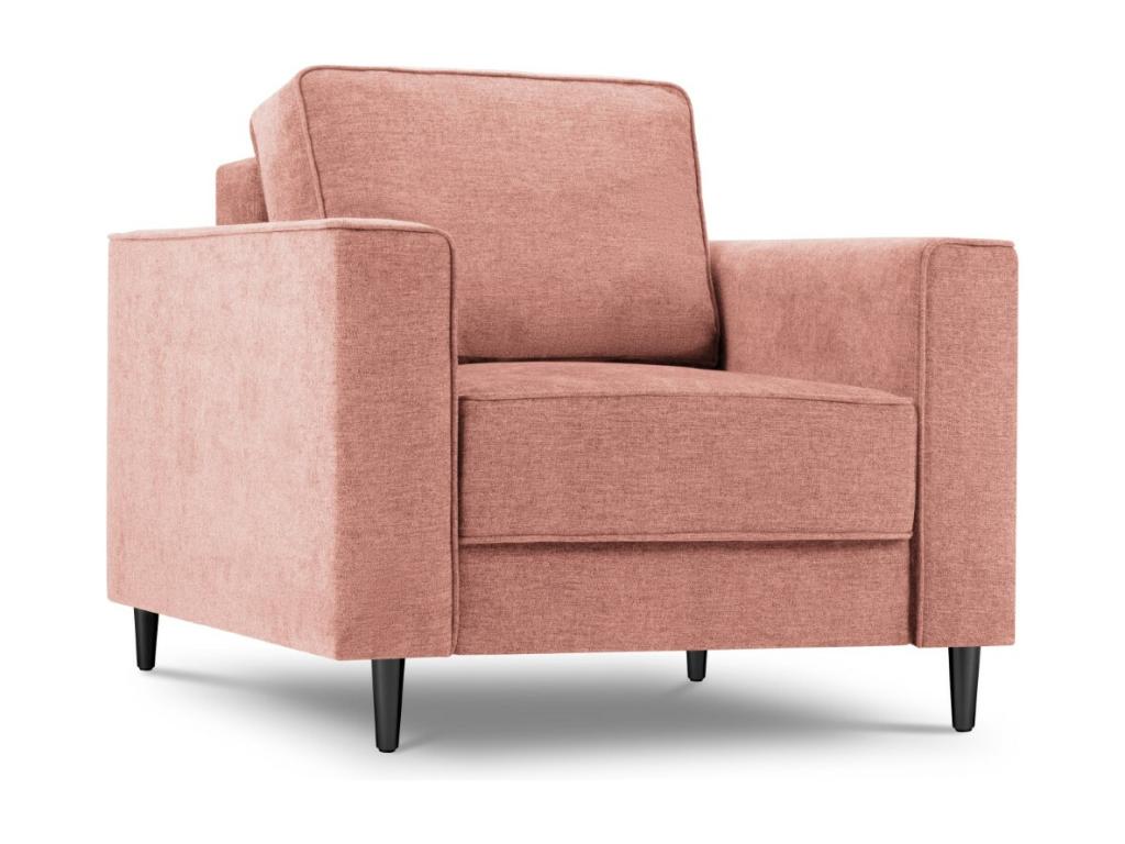 Sillón Homelyvo de tejido estructural rosa - 98x97x88cm