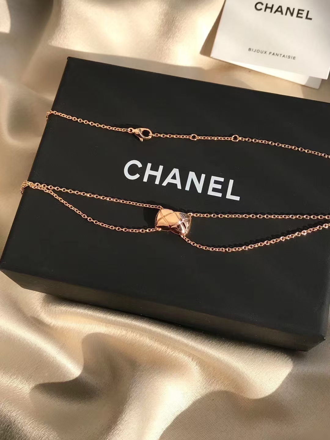 Chanel Coco Crush Rose Gold Necklace - Original Replica Club
