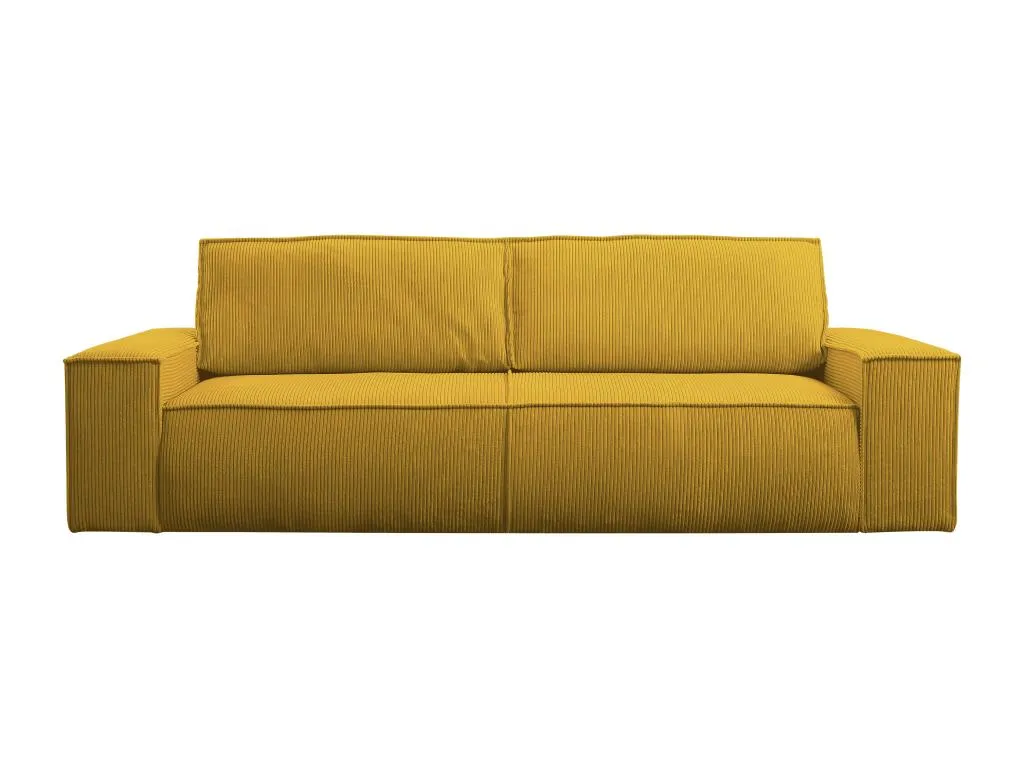 Sofá cama de 4 plazas de pana amarillo Jmmhogar