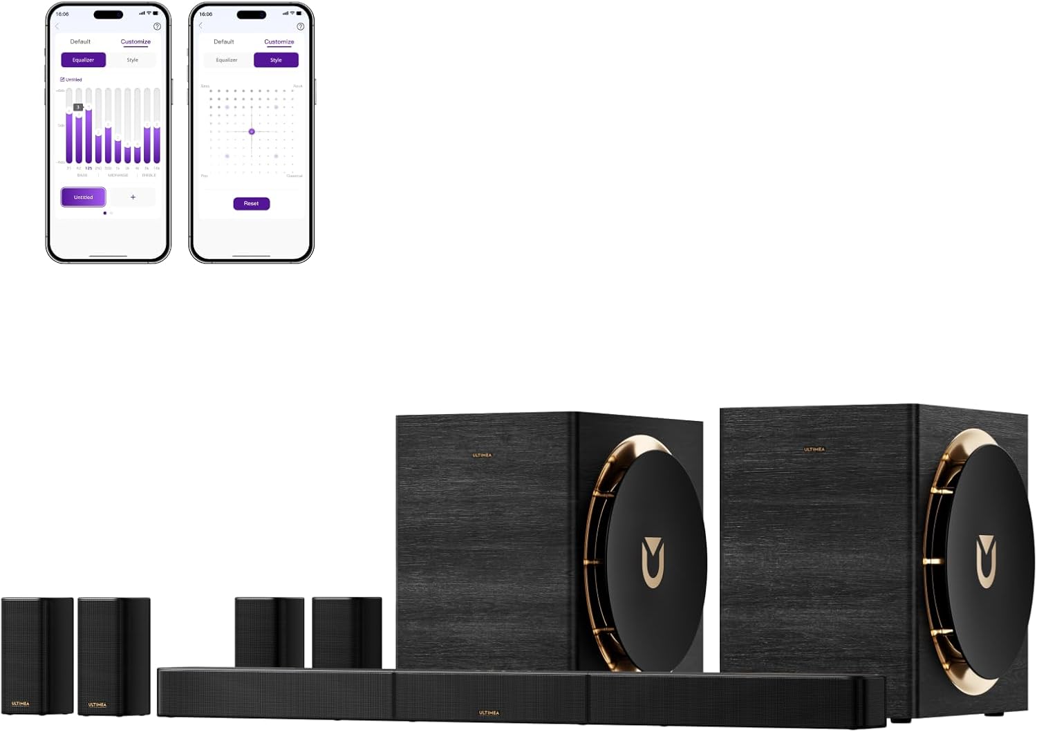WAYFAIR ULTIMEA Skywave X100 Dual 9.2.6 THX-Tuned Wireless Surround Sound System W/Dolby Atmos & DTS:X, Dual 10"Subwoofers, 18Hz Low Frequency, 2000W Peak Power, GaN Amplifier, 8K Pass-Through