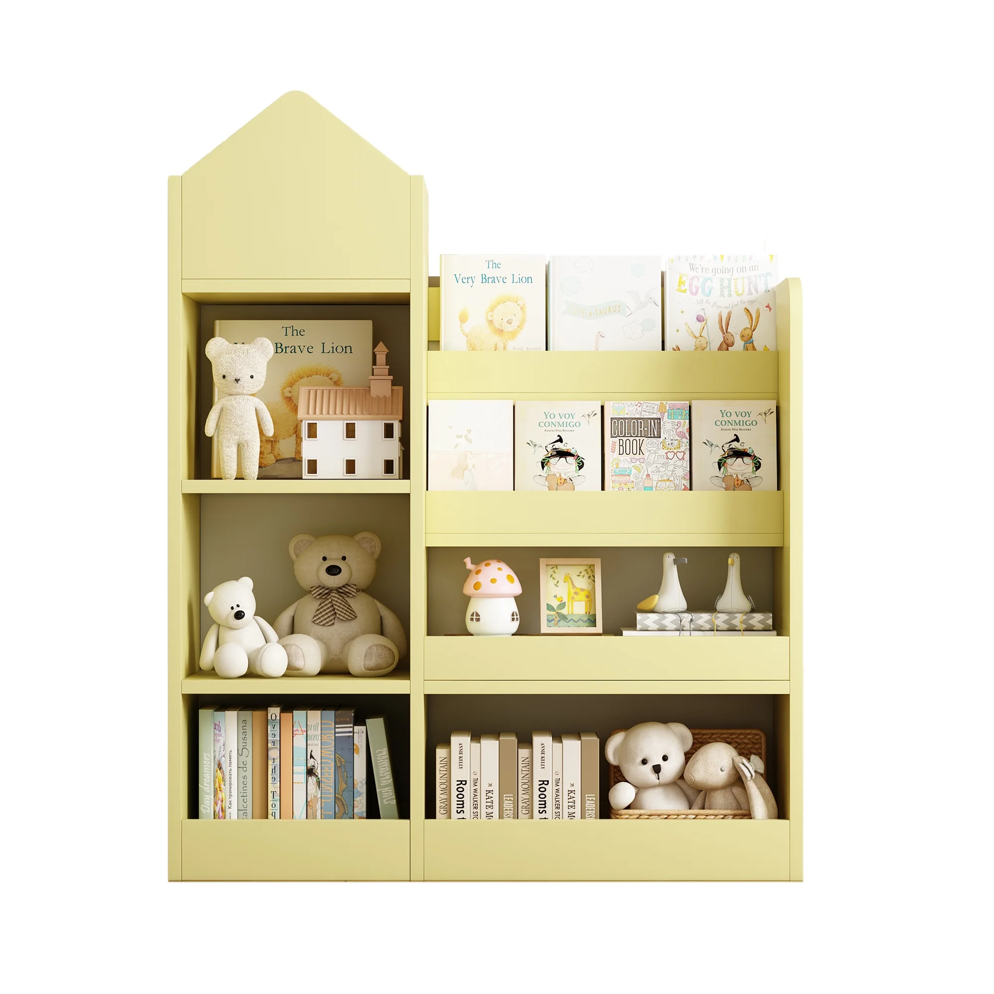 PAPROOS Kids Bookshelf, Wooden Kids Bookcase with Toy Storage Organizer Cabinet, Children Multi Shelf Cubby for Classroom, Kids Bedroom, Nursery, Wood - Image 31