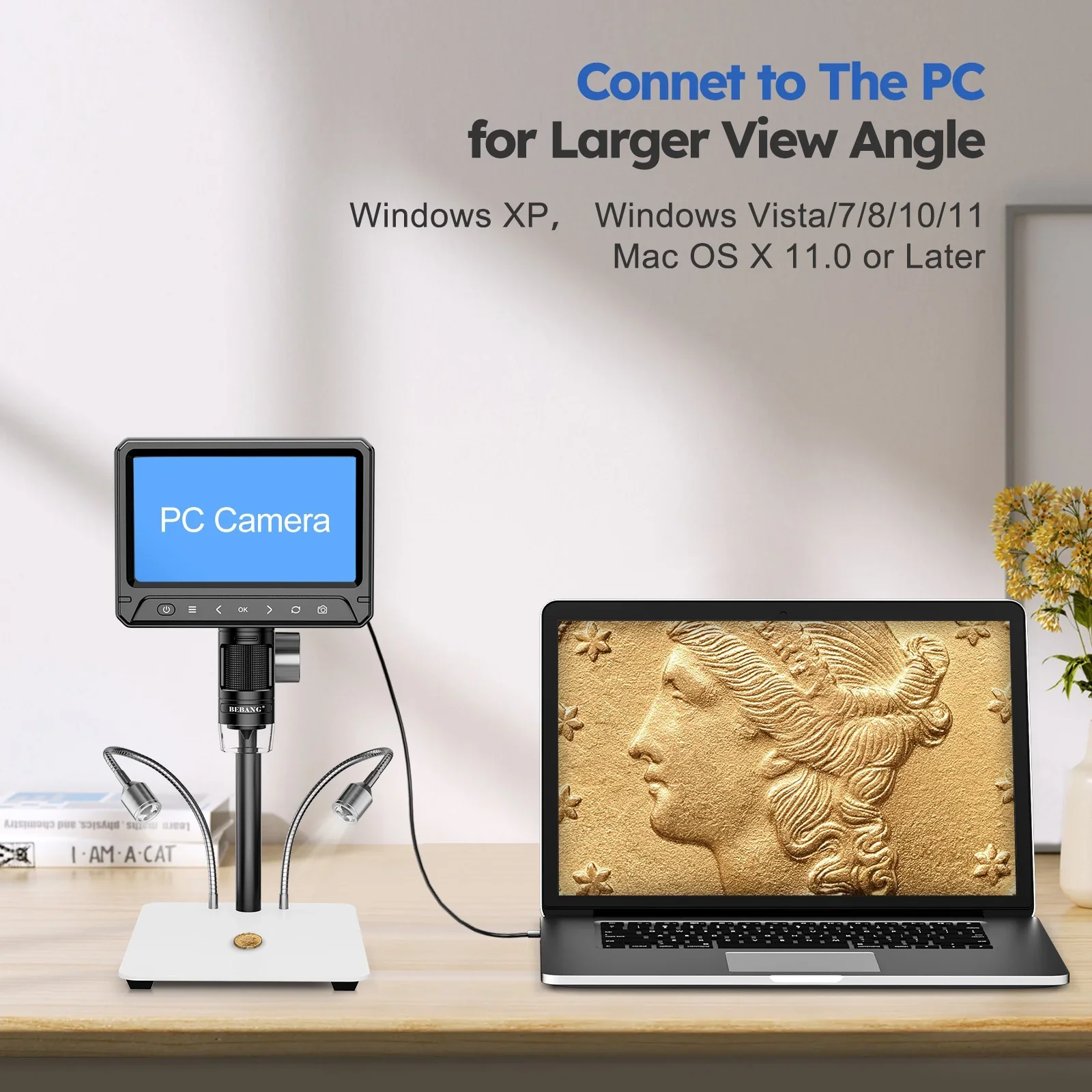 BEBANG LCD Digital Microscope, 7 inch 50X-1200X With 32GB TF Card - Image 8 BEBANG LCD Digital Microscope, 7 inch 50X-1200X With 32GB TF Card - Image 8