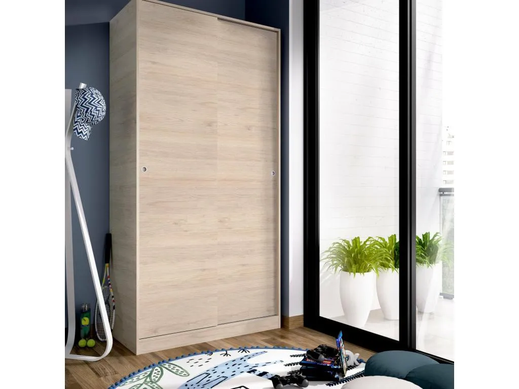 Armario Vivircalido Perchero para dormitorio Armario con 2 puertas correderas 100x50h204 cm Vivircalido 70144onni