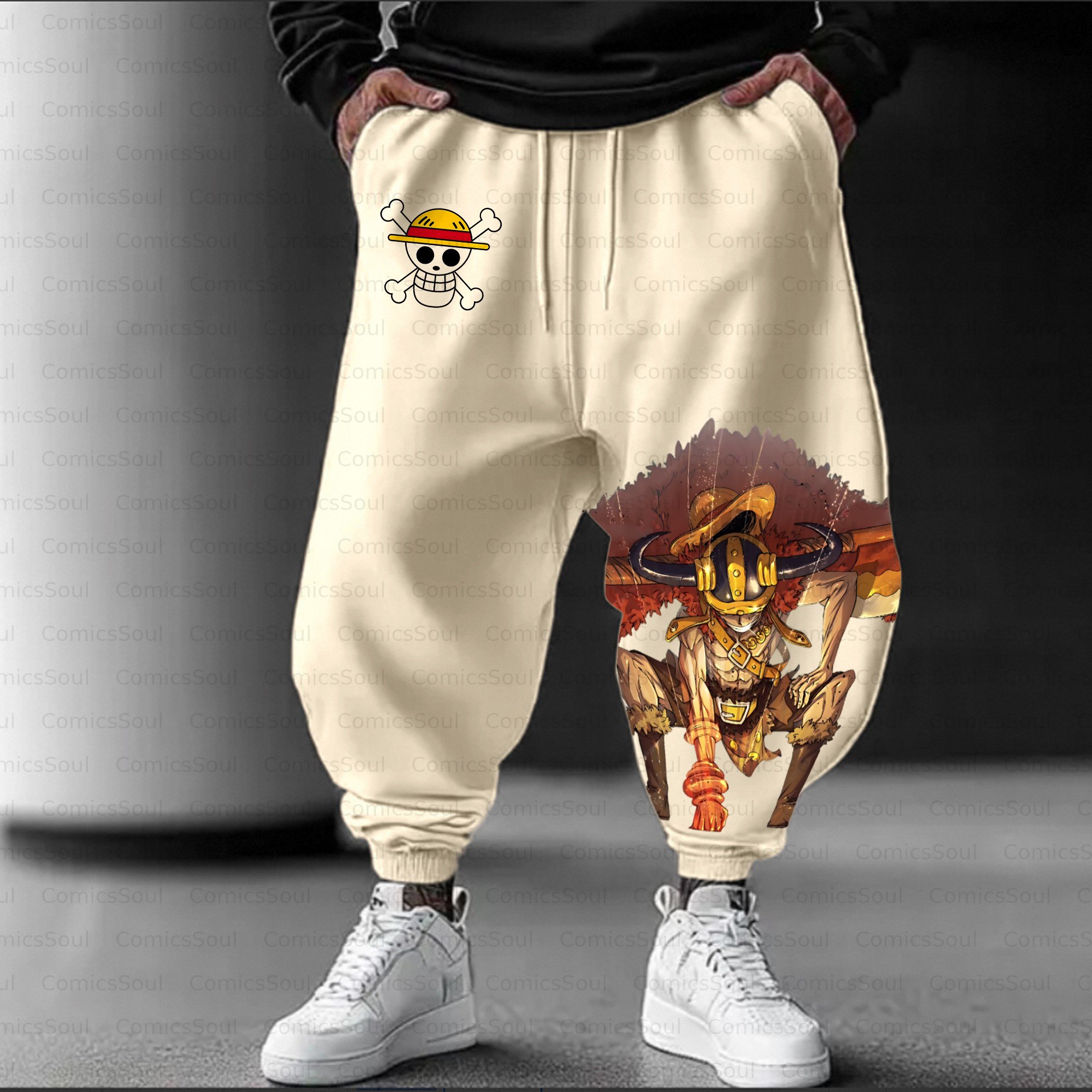 Unisex Casual Streetwear Plush Pants