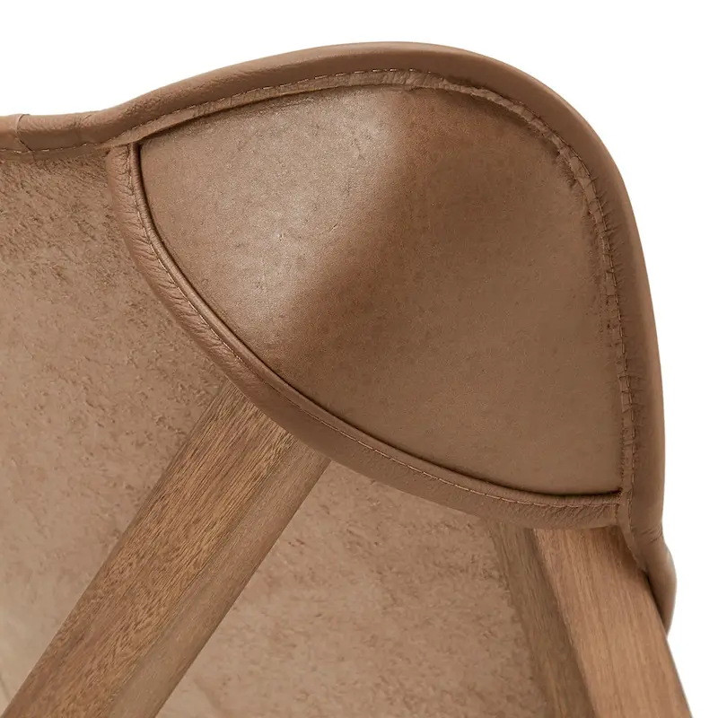 Cantu Authentic Top Grain Leather Tripolina Sling Chair by iNSPIRE Q Modern