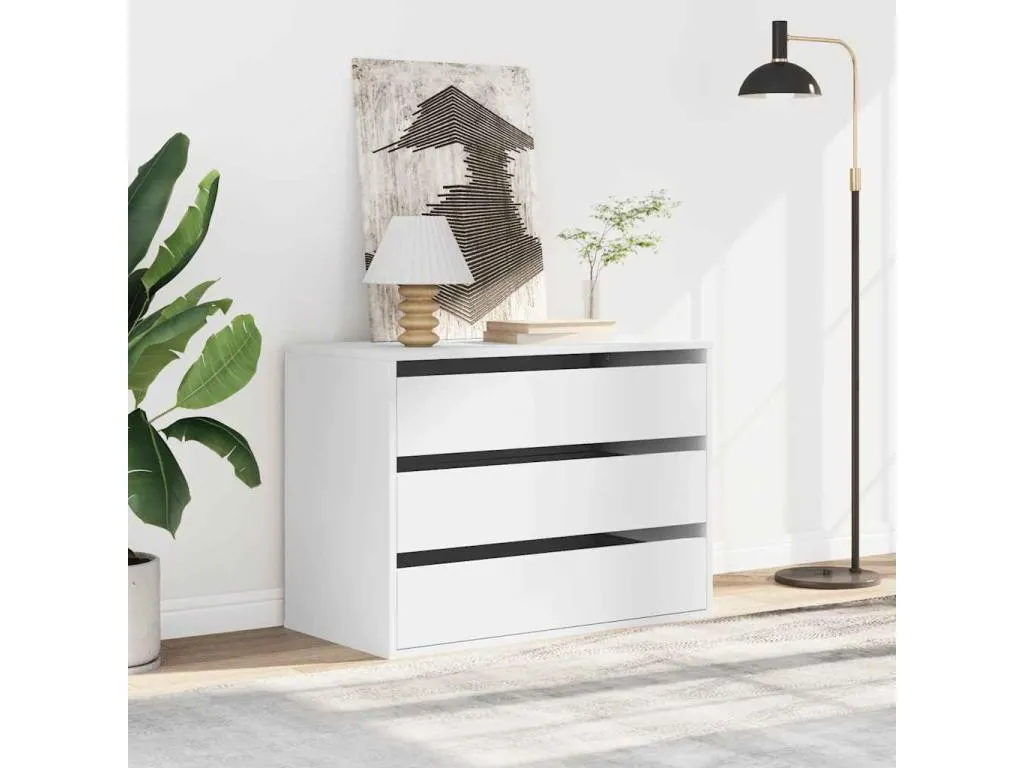 Cajonera de esquina madera de ingeniería blanca 80x41x58 cm jyq3532833