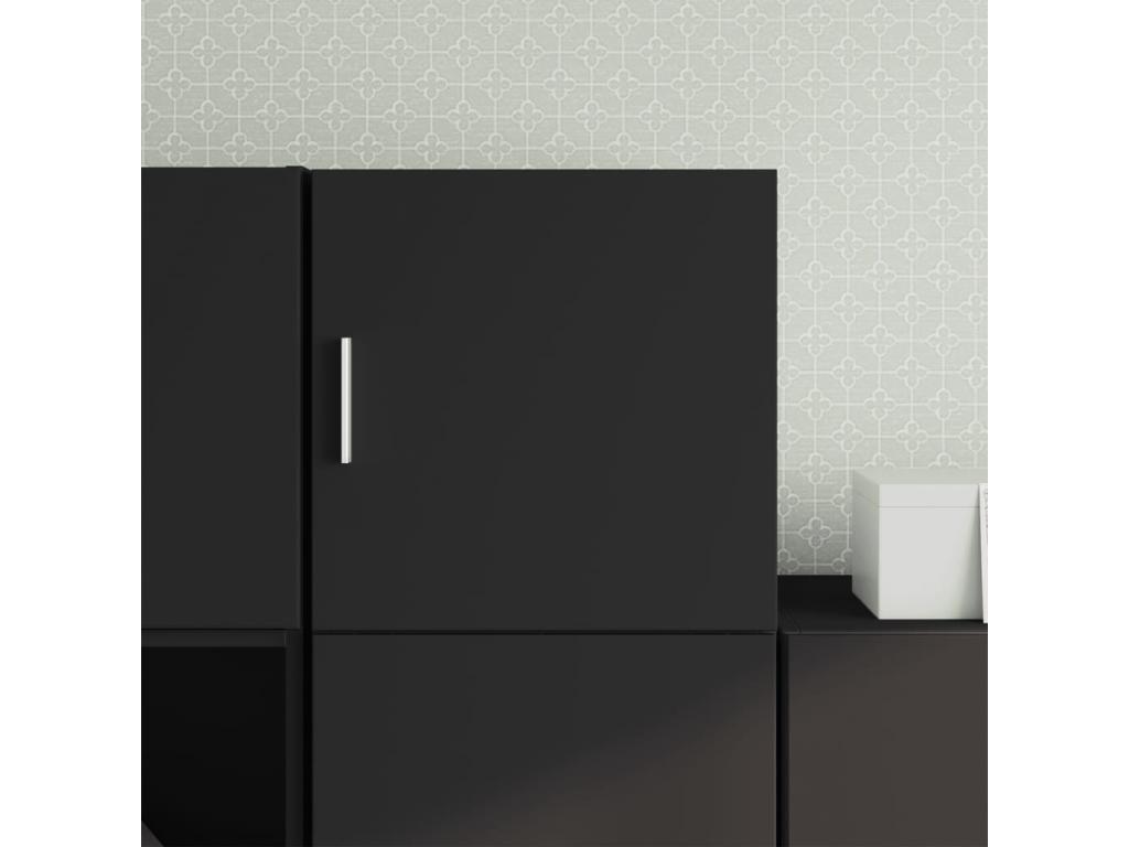 Armario de pared madera de ingeniería negro 40x42 - 5x40 cm