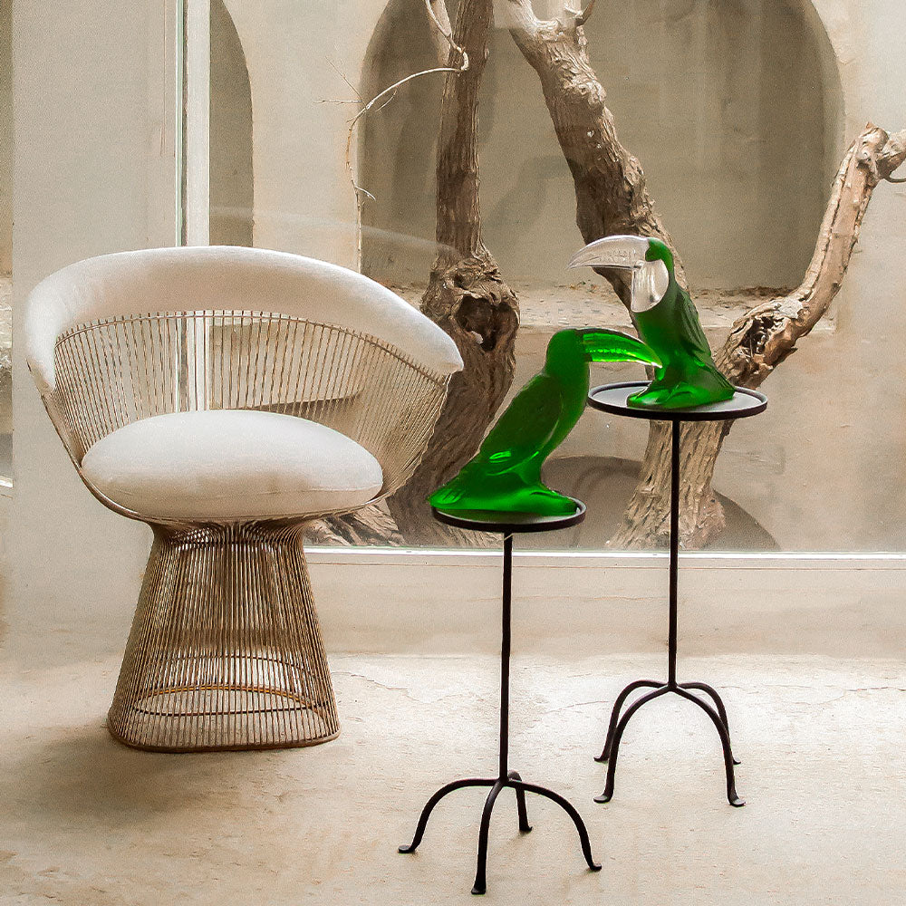 SCULPTURE TOUCAN - CRISTAL VERT AMAZONE