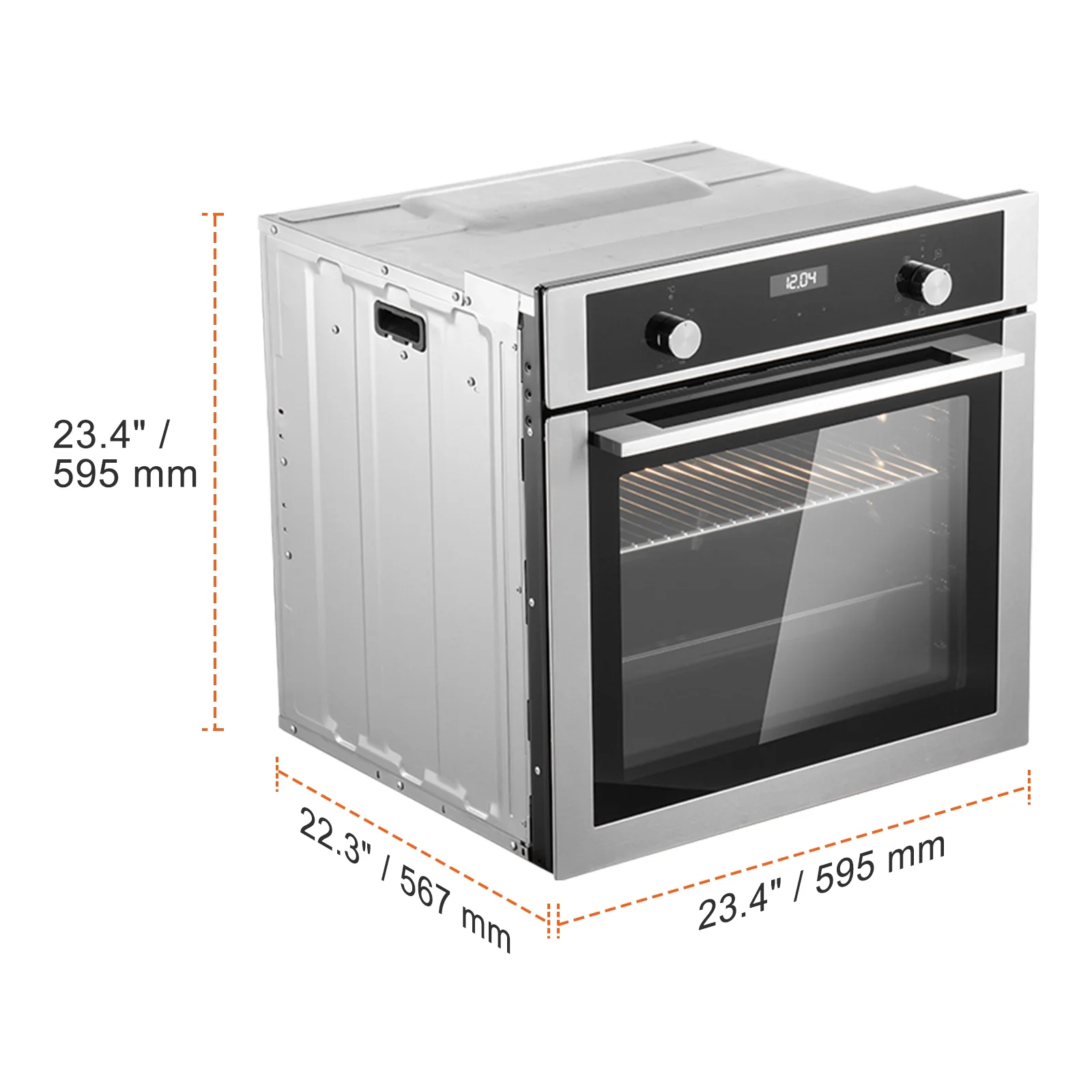 KFFKFF Single Wall Oven, 24" Electric Oven for Built-in Installation, Offers 9 Cooking Modes, 2.68 Cu.Ft Capacity, Includes Timer, 2800W Power - Image 9