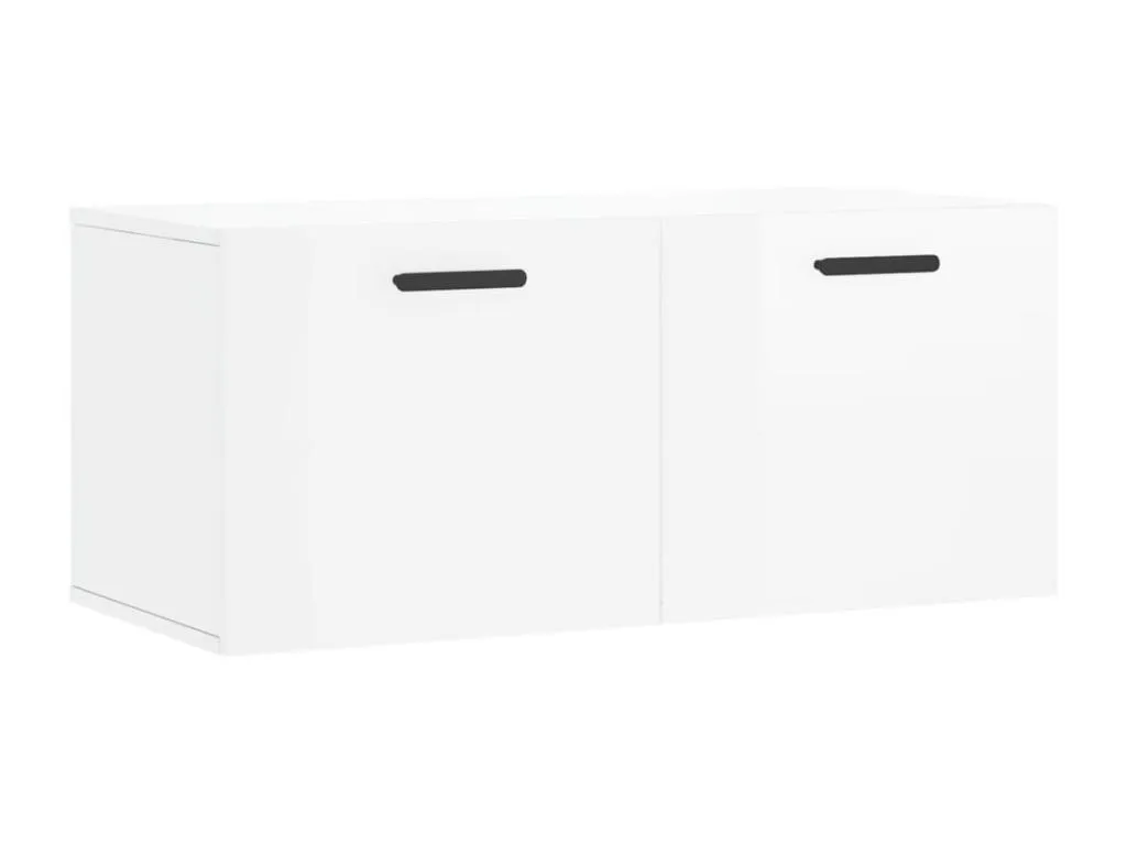 Vivircalido Armario de pared Vivircalido ingeniería blanco brillo 80x36.5x35 cm kvrw46780