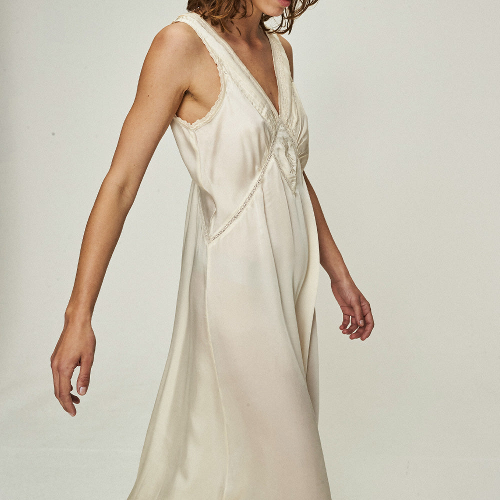 Faune - Robe Primrose - Blanc Oyster