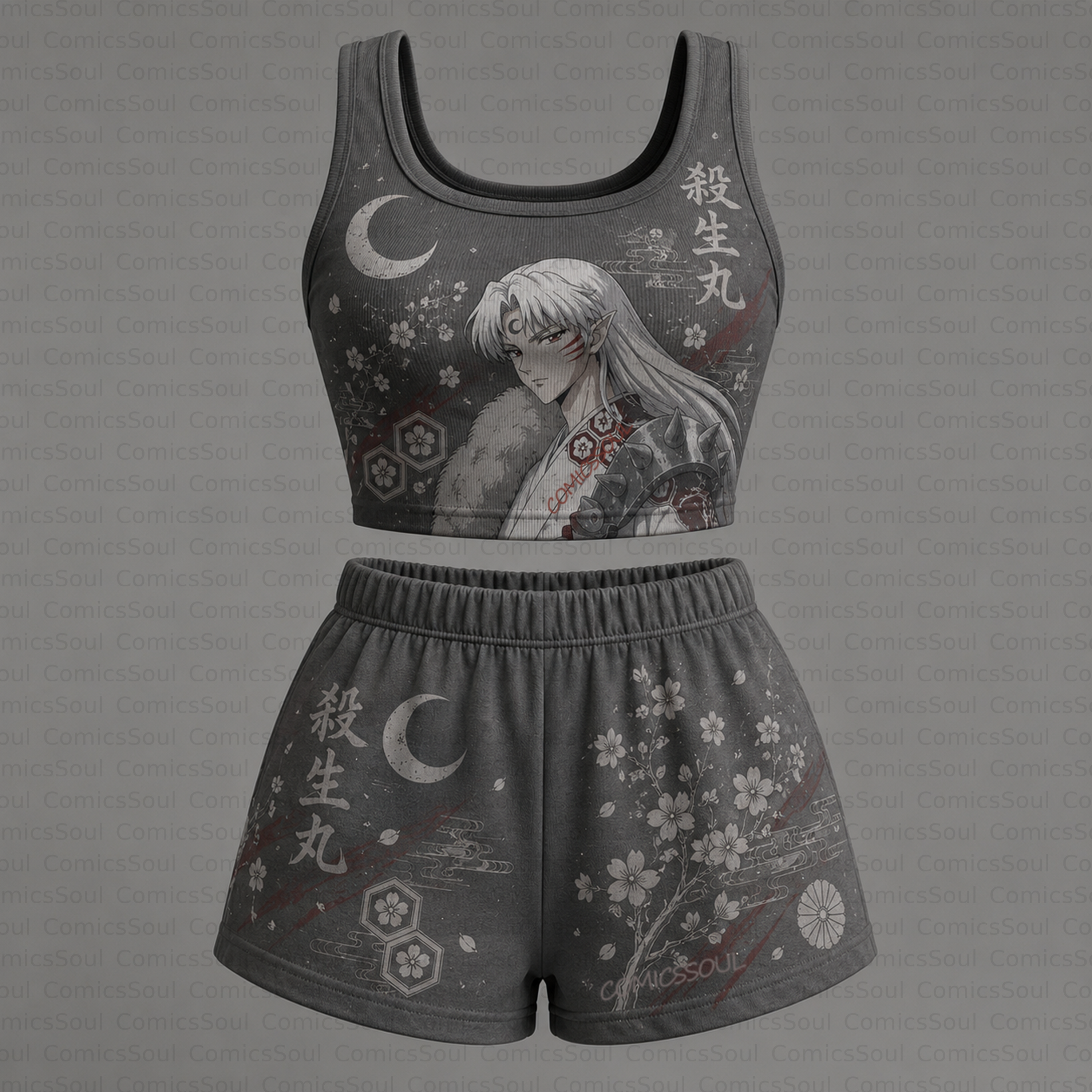 Inuyasha Vest and shorts Two-Piece Set