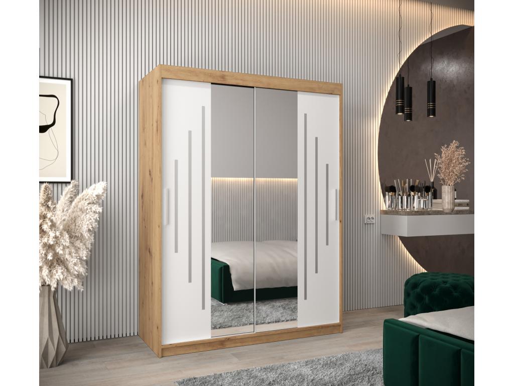 ARMARIO Hominor 1 DE PUERTAS CORREDERAS 200/150/62 2 puertas artisan/blanco