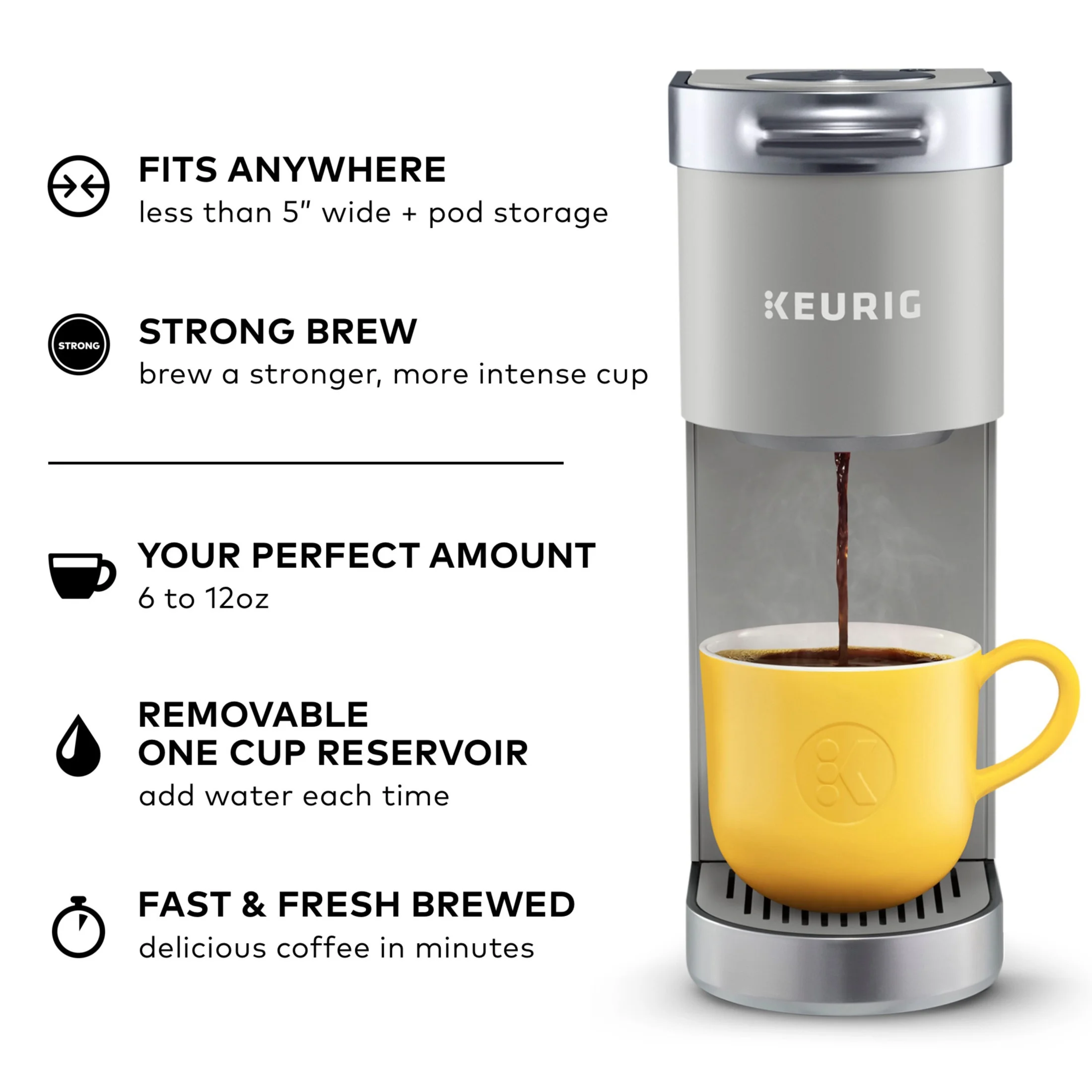 Keurig K-Mini Plus Single Serve K-Cup Pod Coffee Maker, Dusty Rose - Image 59