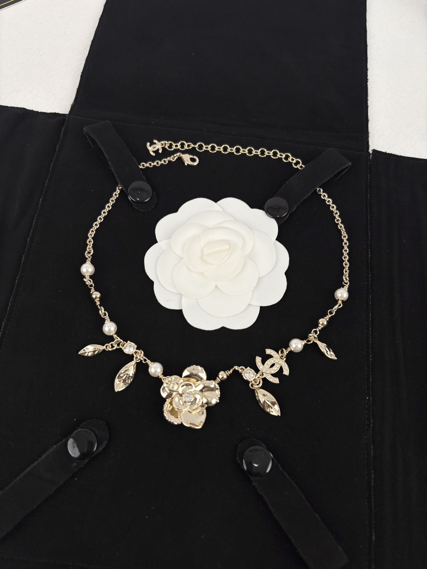 Chanel Leaves Charms Camellia Pendant Necklace - Original Replica Club