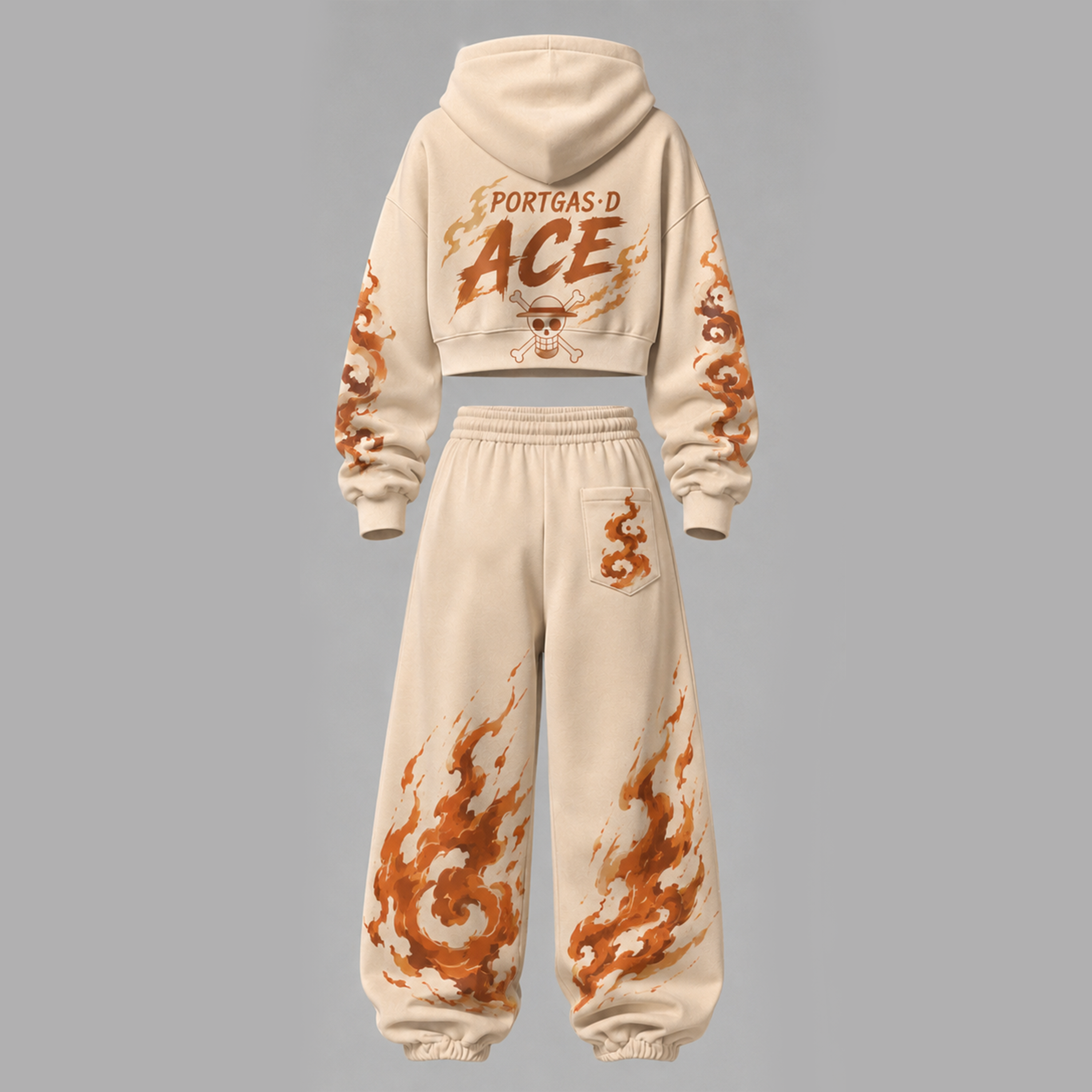 One Piece Cropped Long Sleeve Hoodie & High Waist Jogger Pants Two Piece TeeThreads Sustain the Scene with Custom Apparel