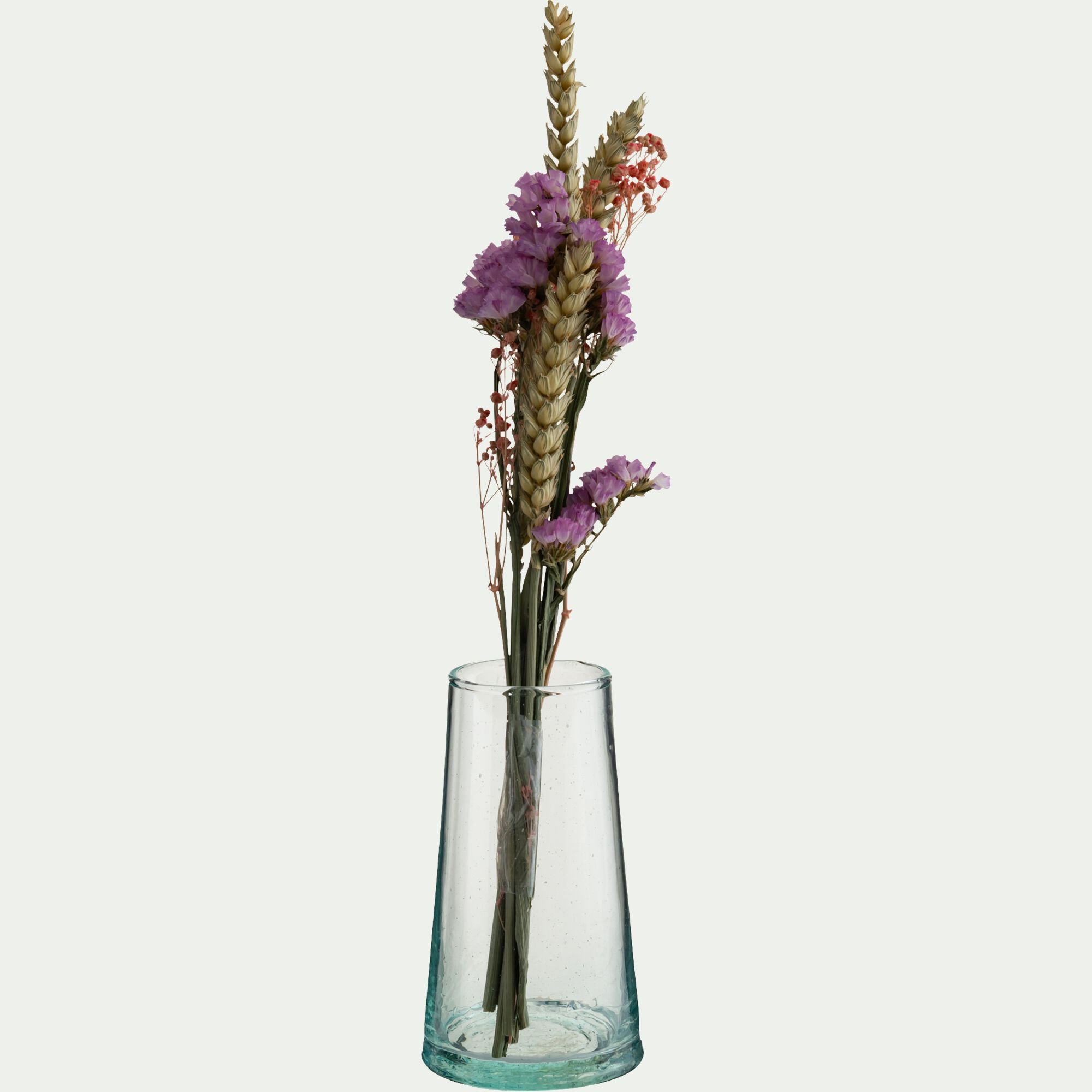 SAVEL - Vase conique en verre D6xH12cm - transparent