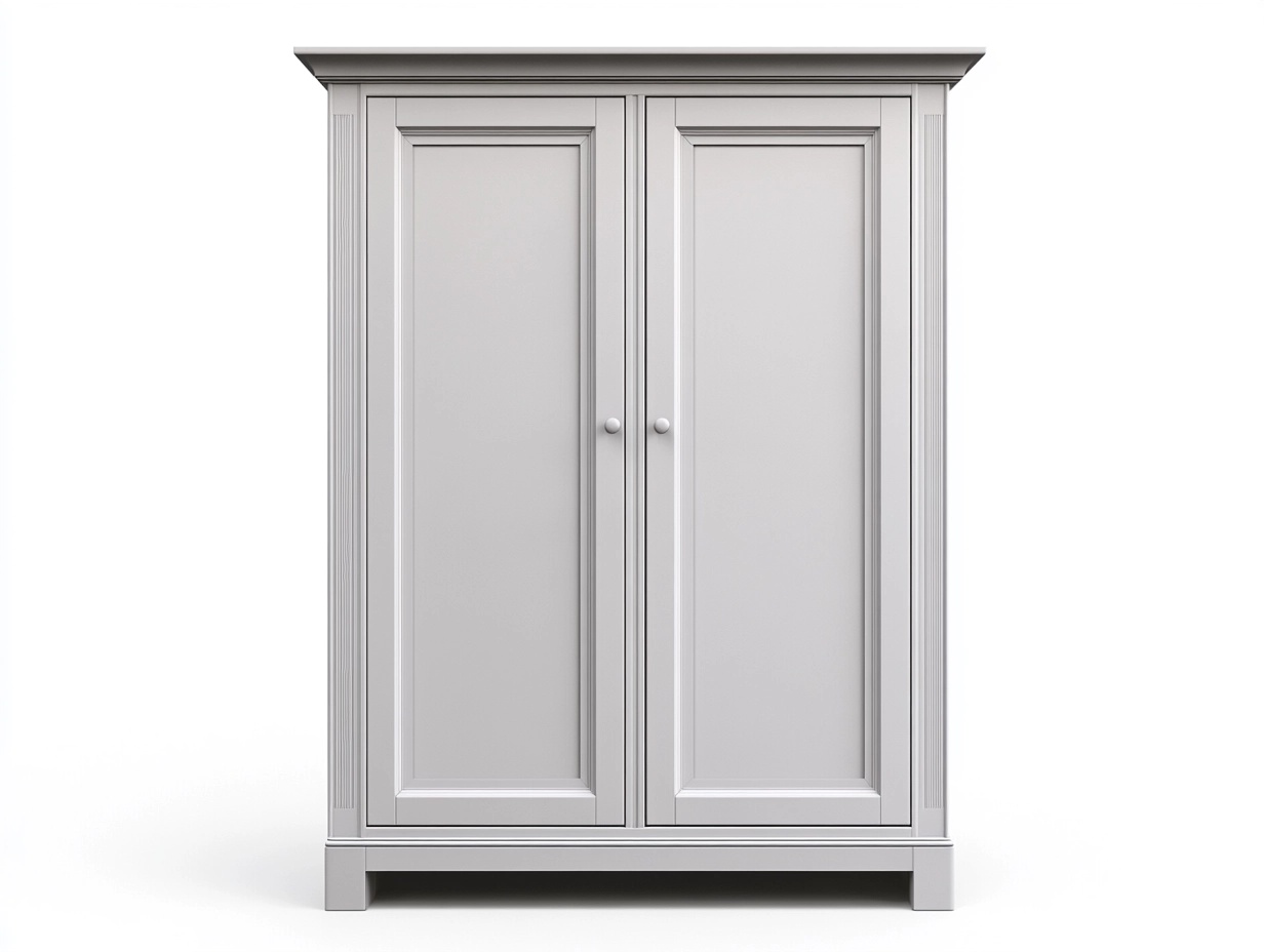 Armario de madera gris, 2 puertas