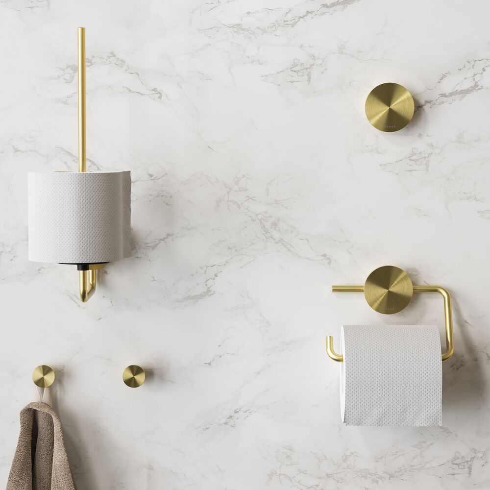 Geesa Opal Toiletrolhouder - Zonder klep - Goud