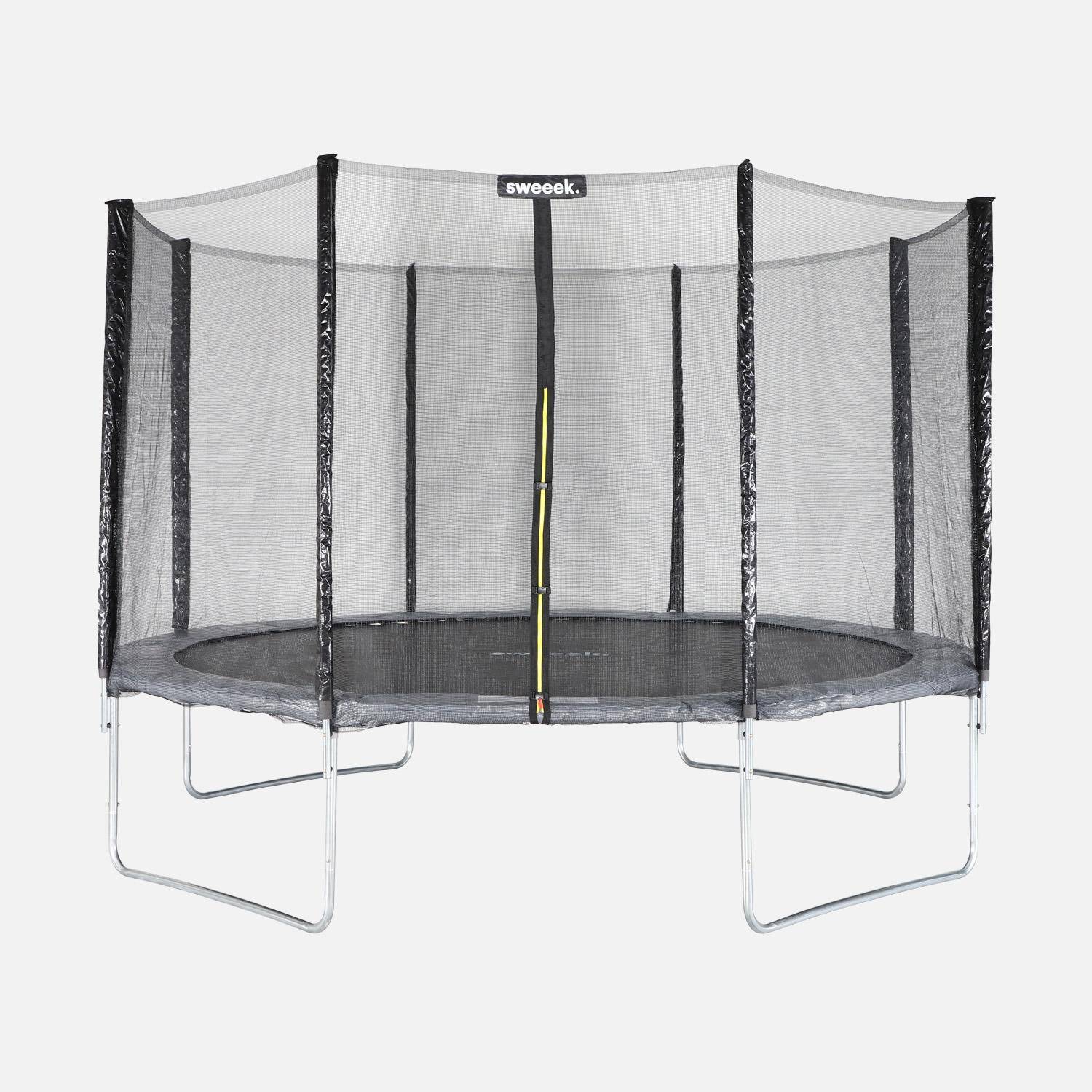 Saturne - Cama elástica con protección red de 370cm