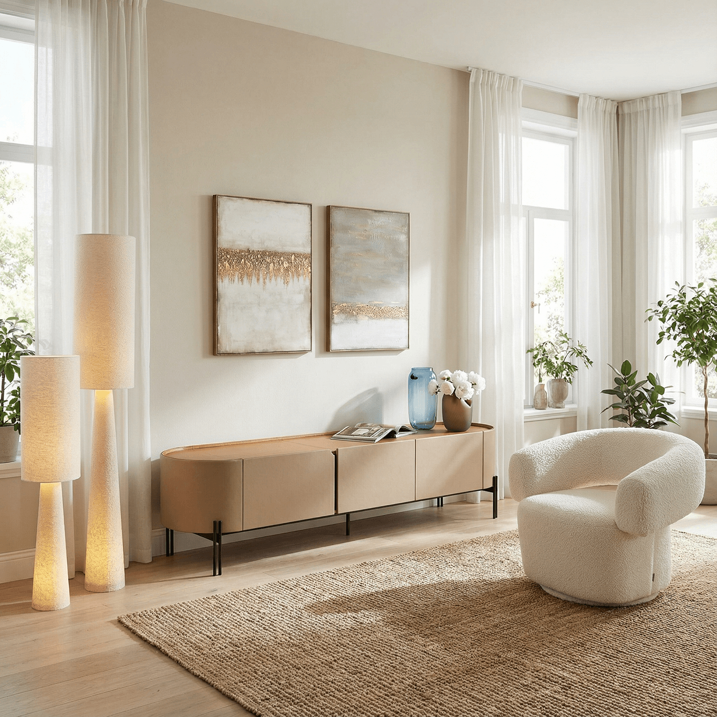 Schilderij Abstract Horizon 55x75cm Kare Design