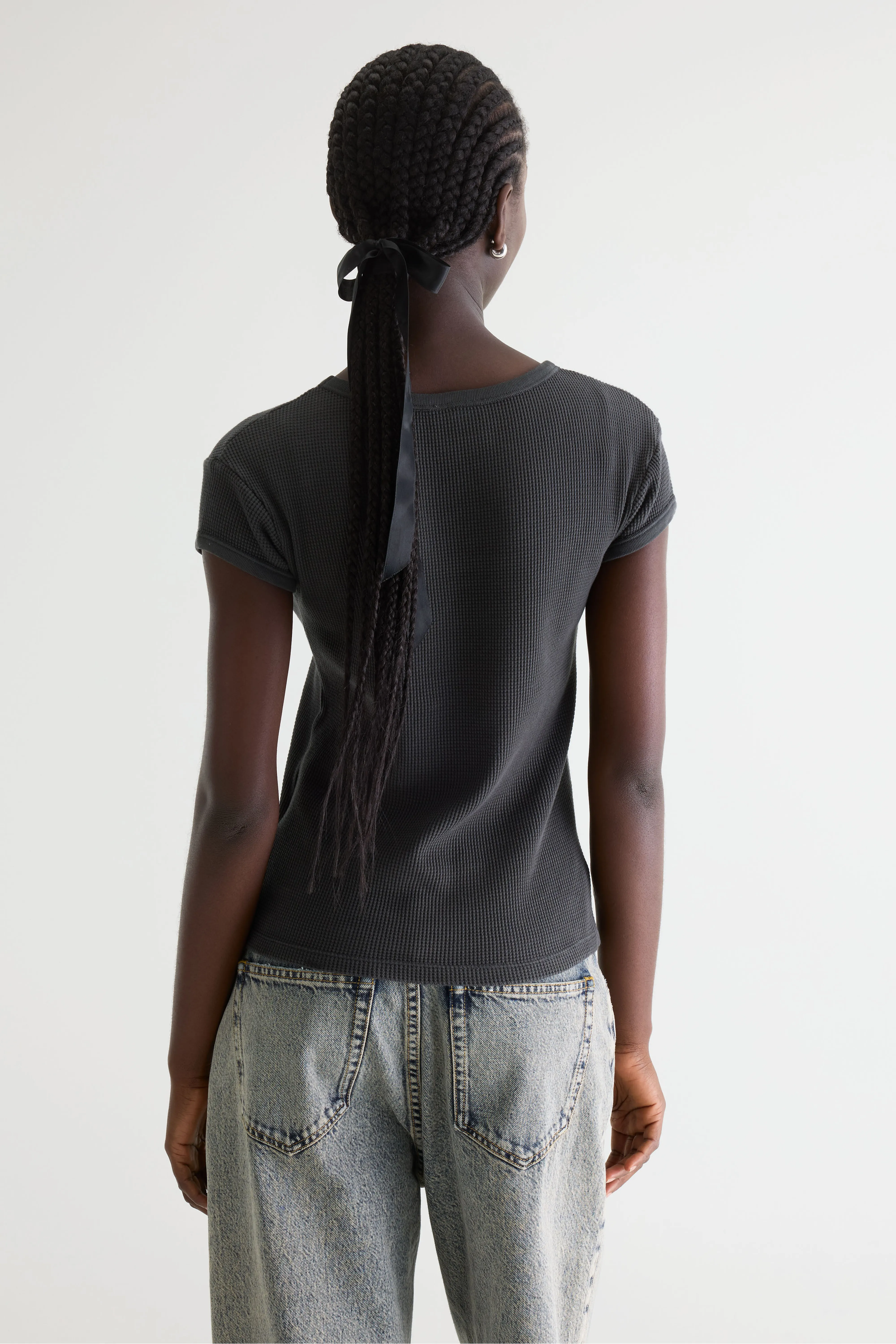 Bellerose Mali ribbed t-shirt (261 / W / BLACK SAND)