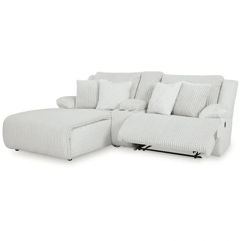 Signature Design by Ashley Top Tier 3-Piece Reclining Sectional Sofa with Chaise - Dimensions: 105W x 74D x 41H