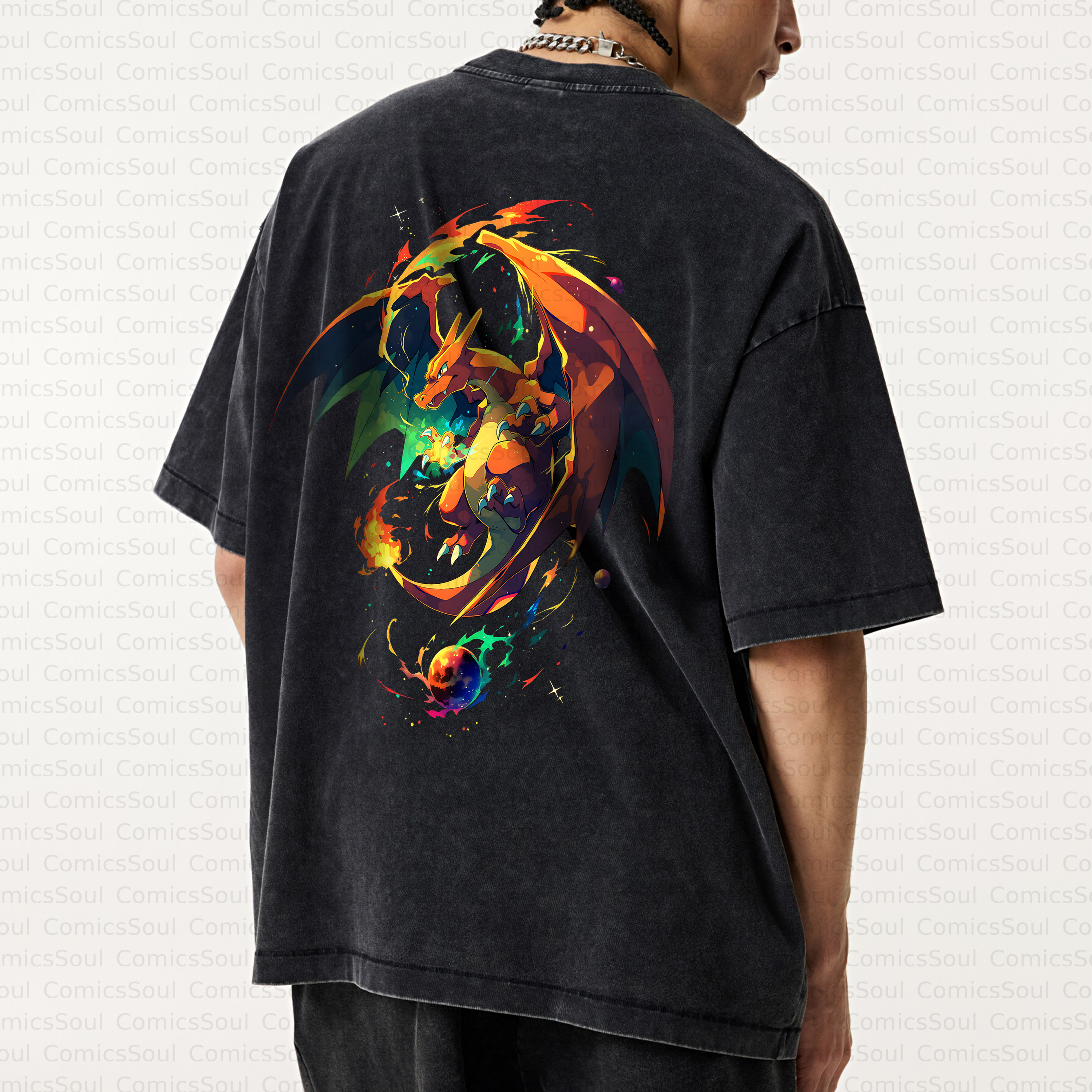 Unisex Anime Inspired Vintage Washed T-Shirt