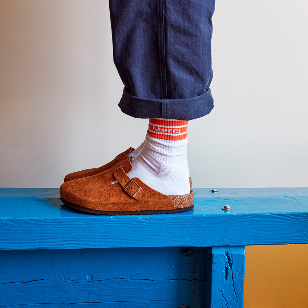 Merci - Chaussettes en coton - Orange tomate