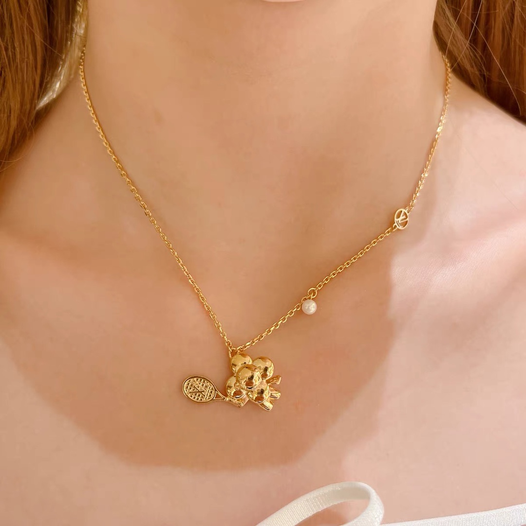 Louis Vuitton Tennis Racket Vivienne Pendant Necklace - Original Replica Club