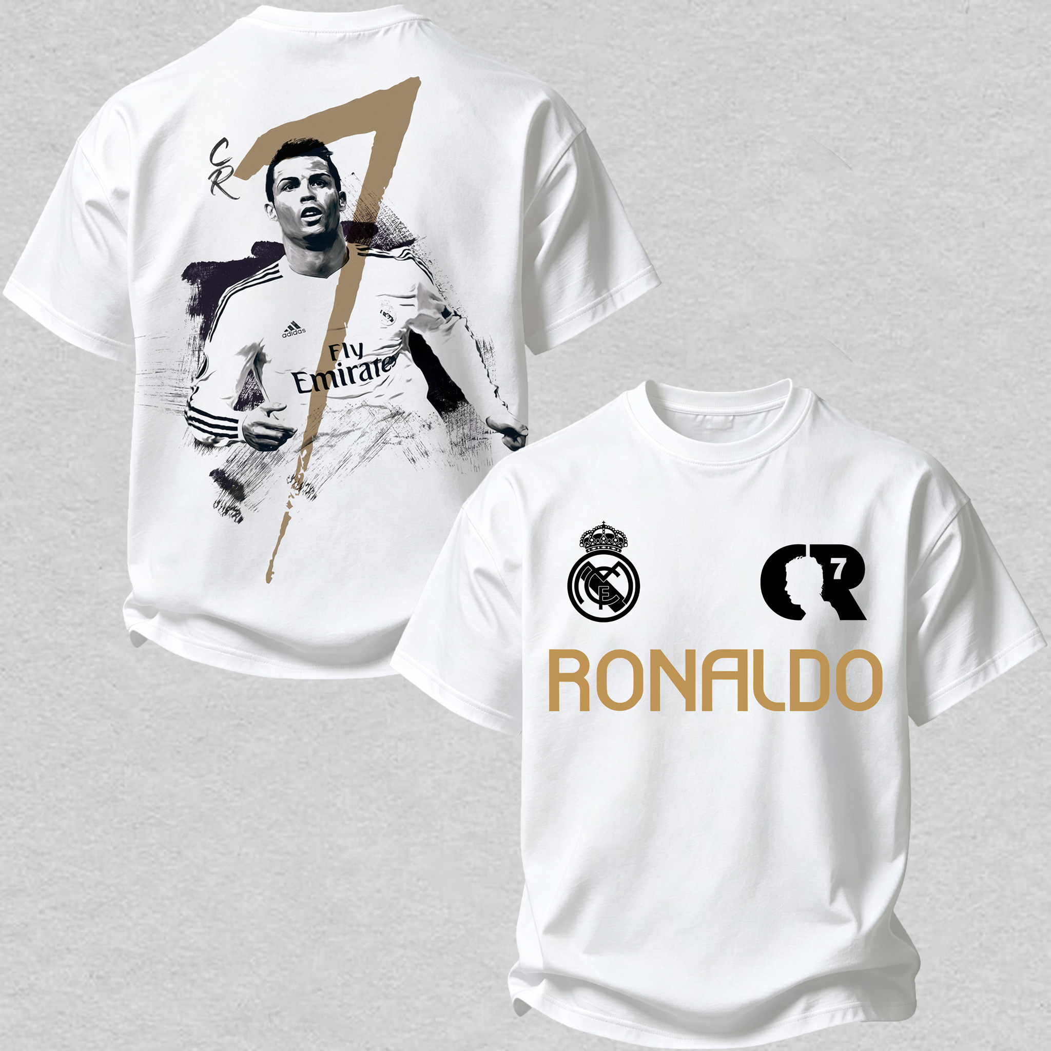Madrid Football Legend #7 Graphic Printed Unisex Oversized T-shirt
