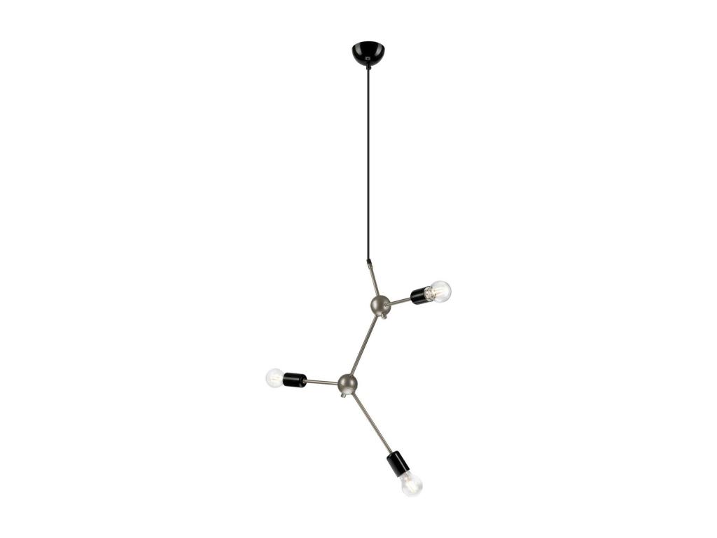 Lámpara de Suspensión Alessia, Negro, 128x63x5 cm, Casaplu