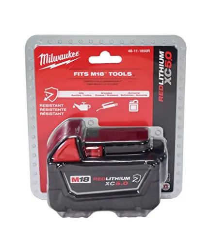Milwaukee 18V 5Ah XC Extended Capacity Resistant Battery - 2 Pack - Image 5 Milwaukee 18V 5Ah XC Extended Capacity Resistant Battery - 2 Pack - Image 5