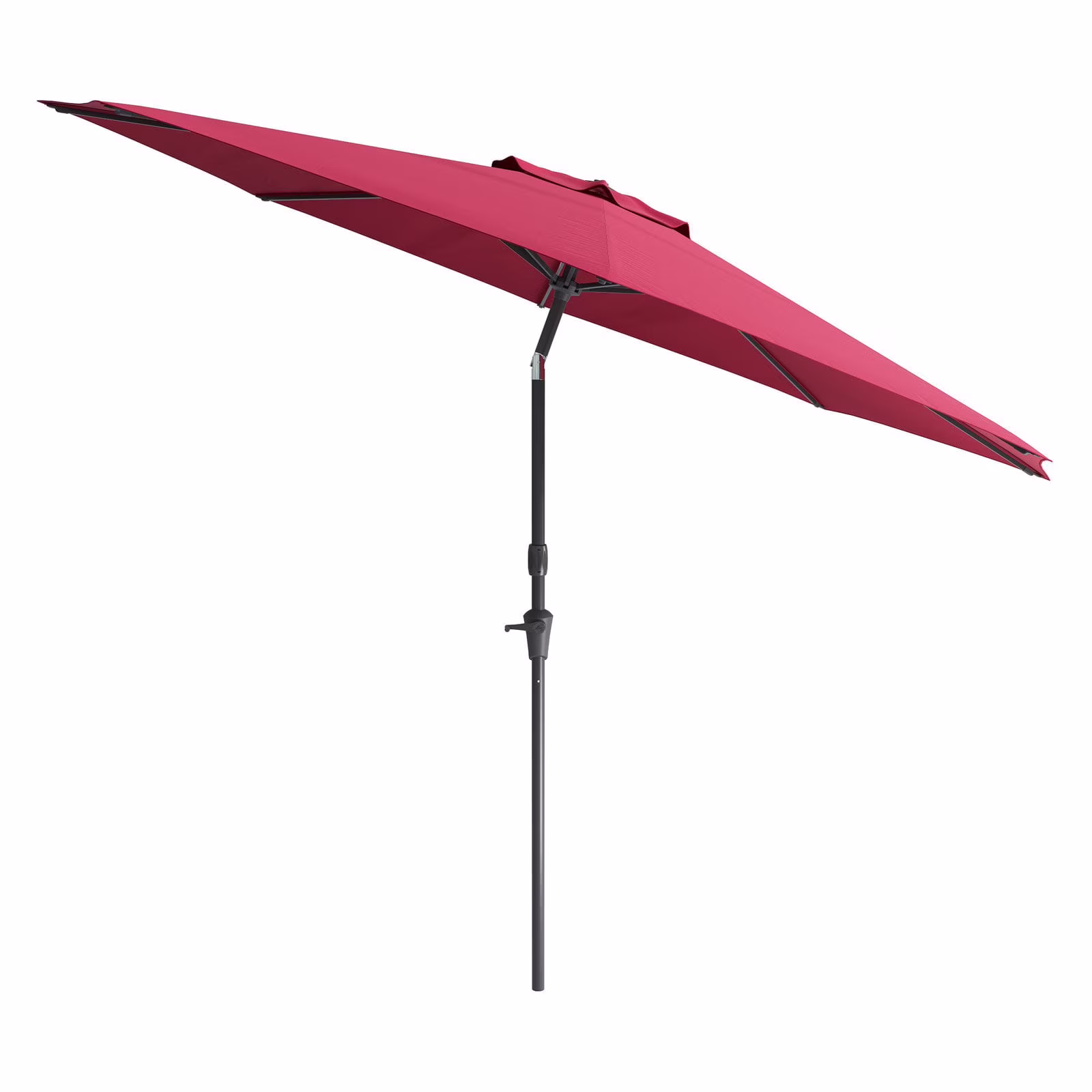 CorLiving 10 Foot Wind Resistant Patio Umbrella, Outdoor Parasol with Crank Tilt, Round Market Umbrella for Patio, Umbrella with Crank, Tilt Umbrella, Outdoor Umbrella, White - Image 5