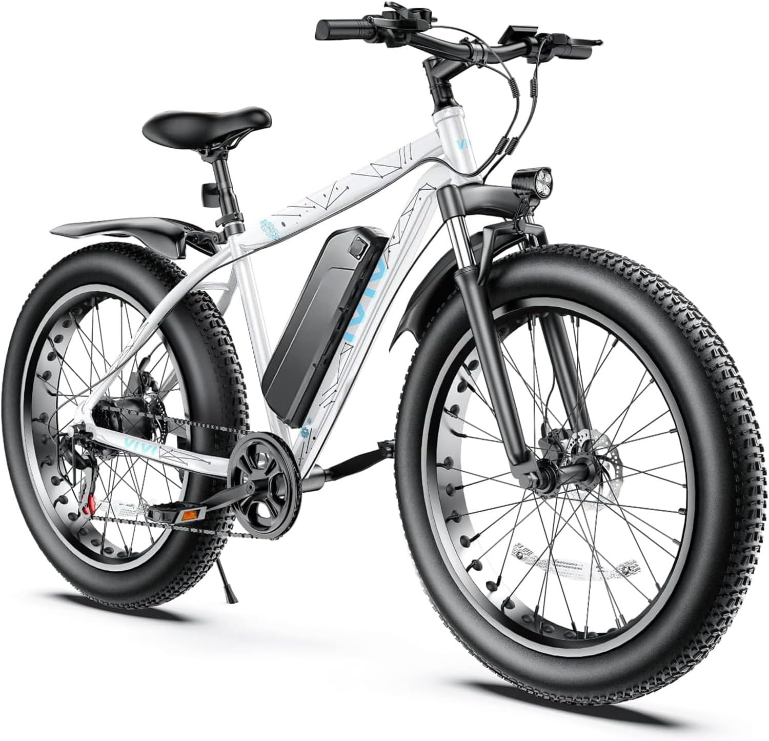 WAYFAIR Vivi Electric Bike 26 X 4.0 Fat Tire Electric Bicycle, Peak 1000W Electric Mountain Bike, 25MPH Ebikes For Adults With 48V 13AH Removable Lithium-Ion Battery, Up To 60 Miles,UL 2849 Certified