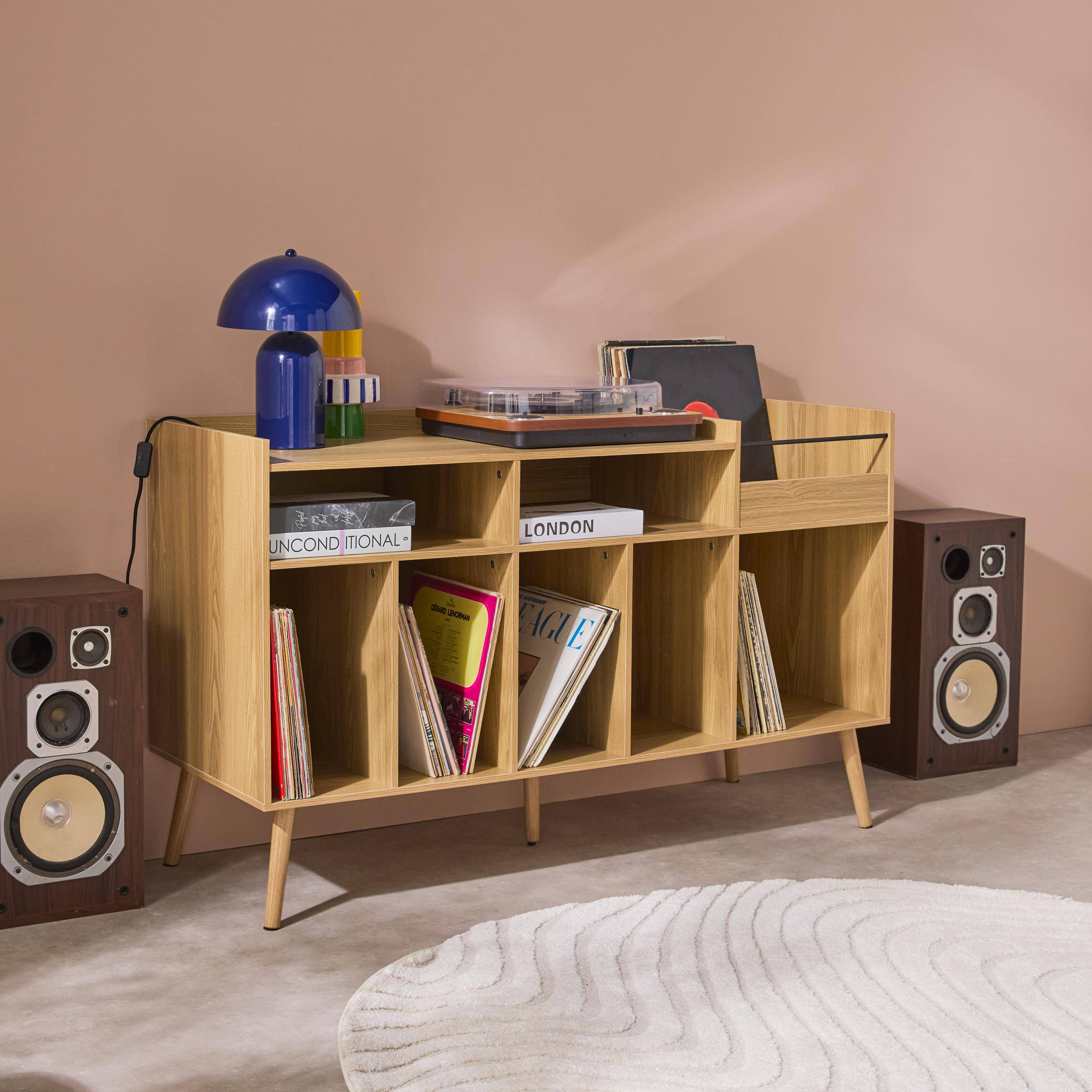 Dune - Mueble de vinilos XL estilo escandinavo, 130cm