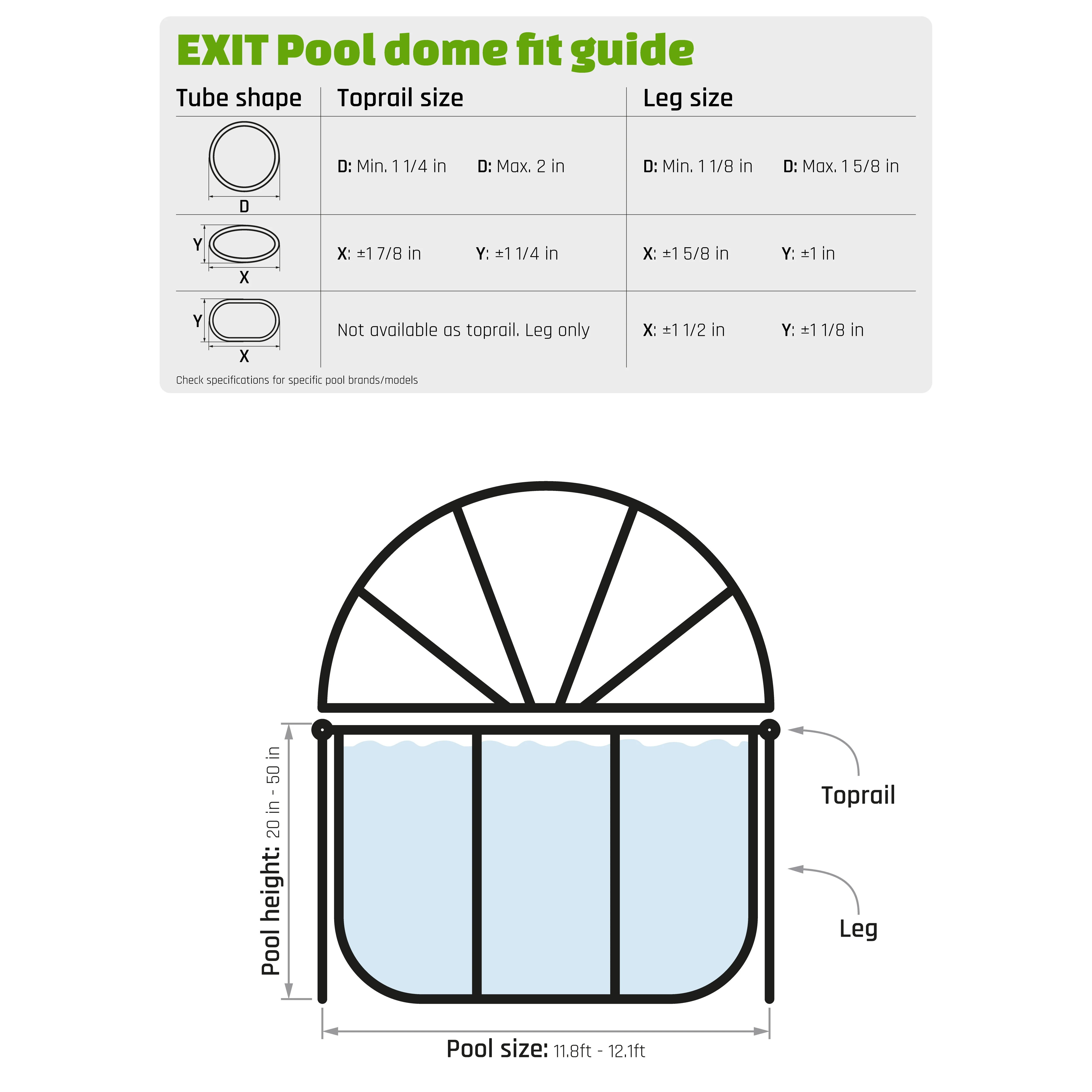 EXIT Toys UV Resistant Pool Covers, PVC Transparent, 104" x 104" x 55" - Image 28