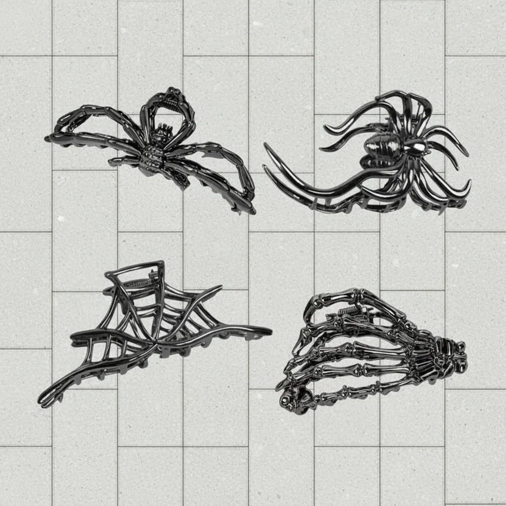 4-Piece Halloween Spider and Bat Hair Clip Set - Image 9 4-Piece Halloween Spider and Bat Hair Clip Set - Image 9