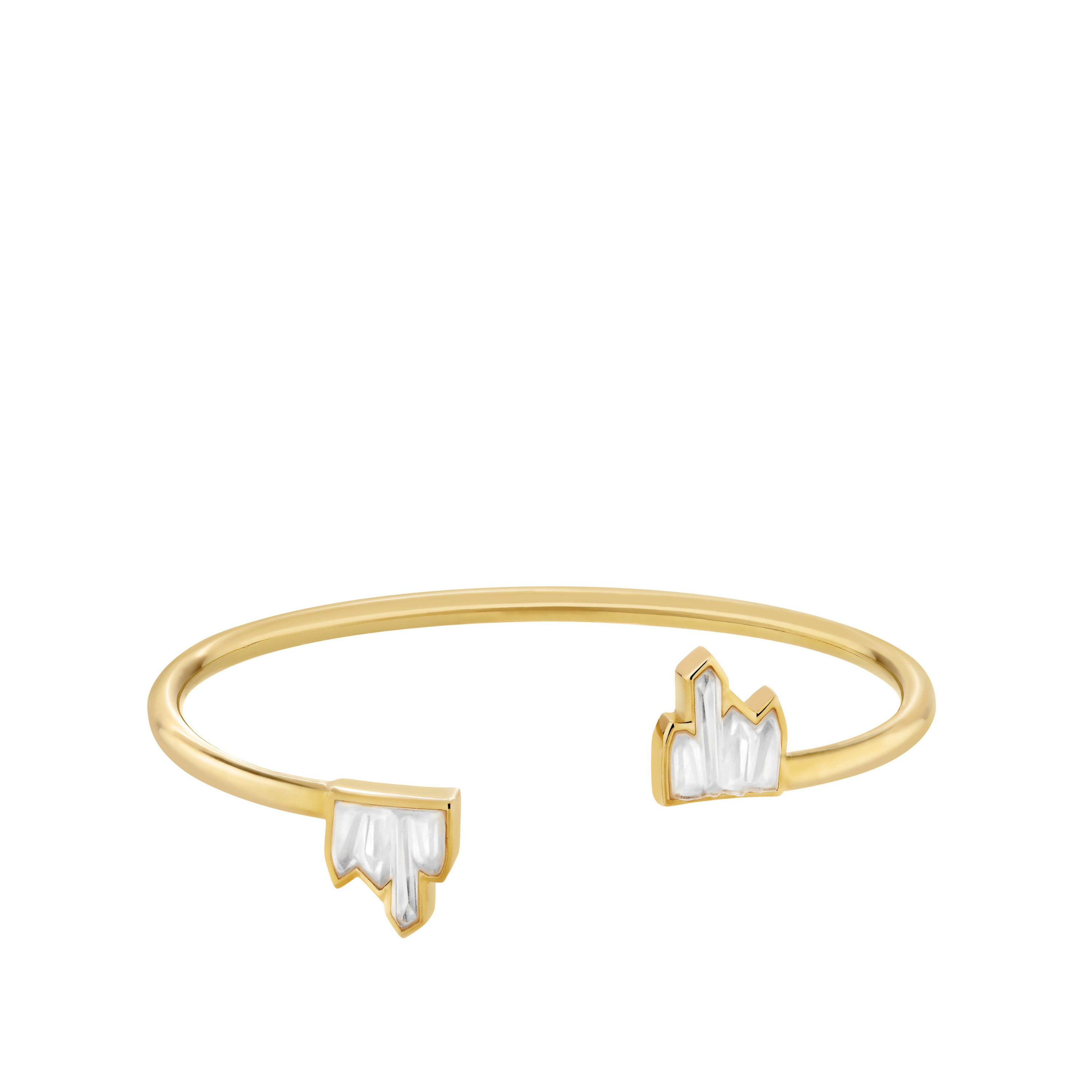 BRACELET TERRAMINERAL - CRISTAL INCOLORE, PLAQUÉ OR JAUNE 18 CARATS