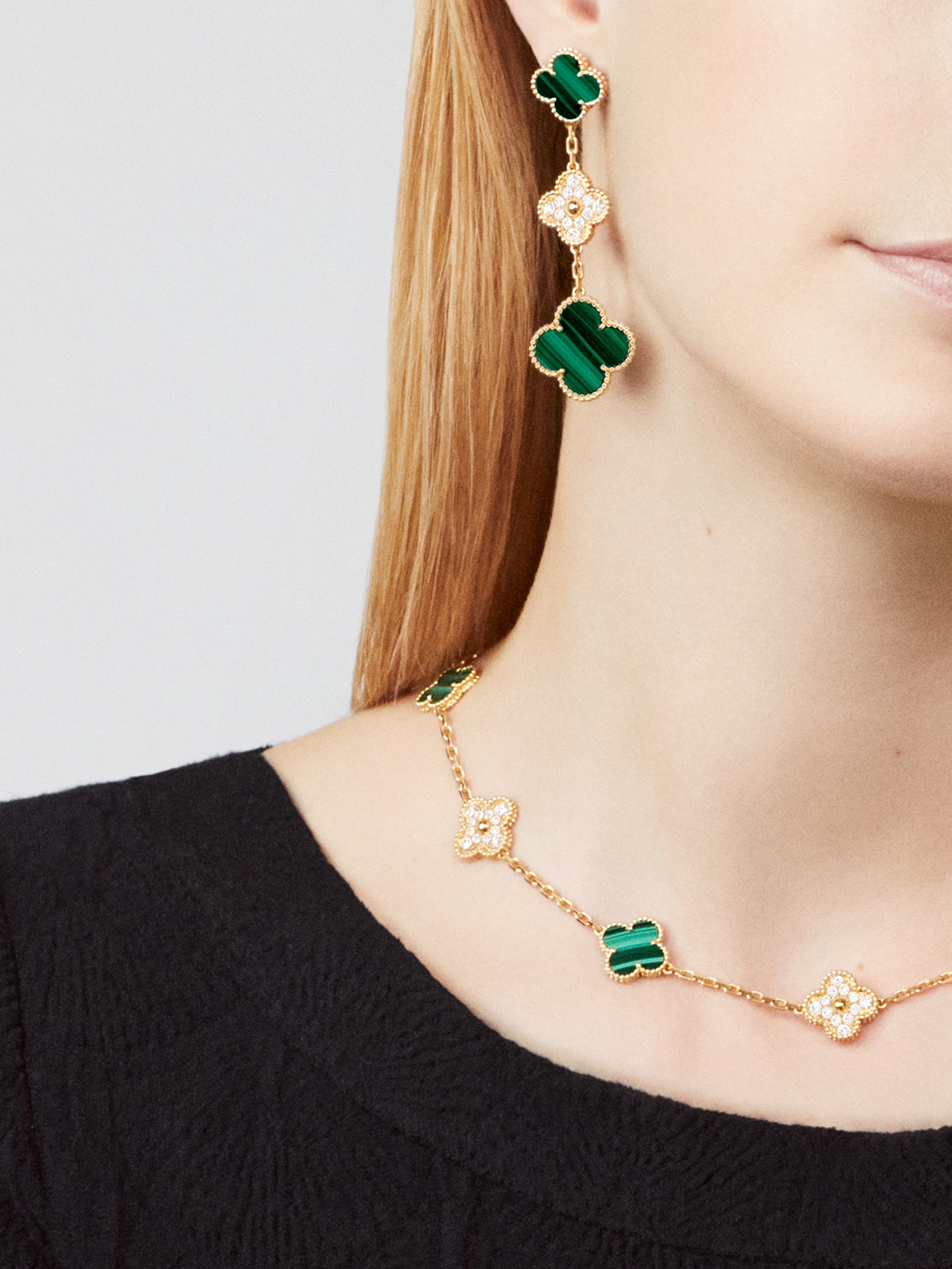 Replicate Vintage Alhambra necklace, 10 motifs(1:1 replica) - Original Replica Club