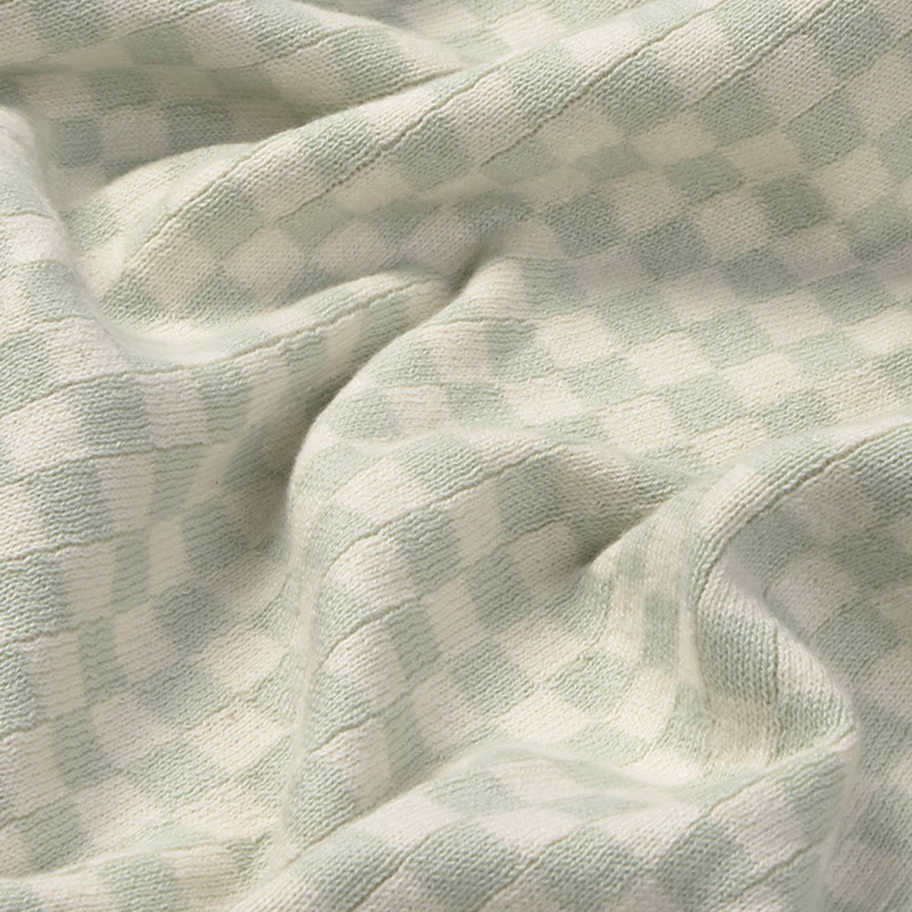 Lorena Canals Tiles Gebreide Plaid 80 x 100 cm - Blauwe Salie