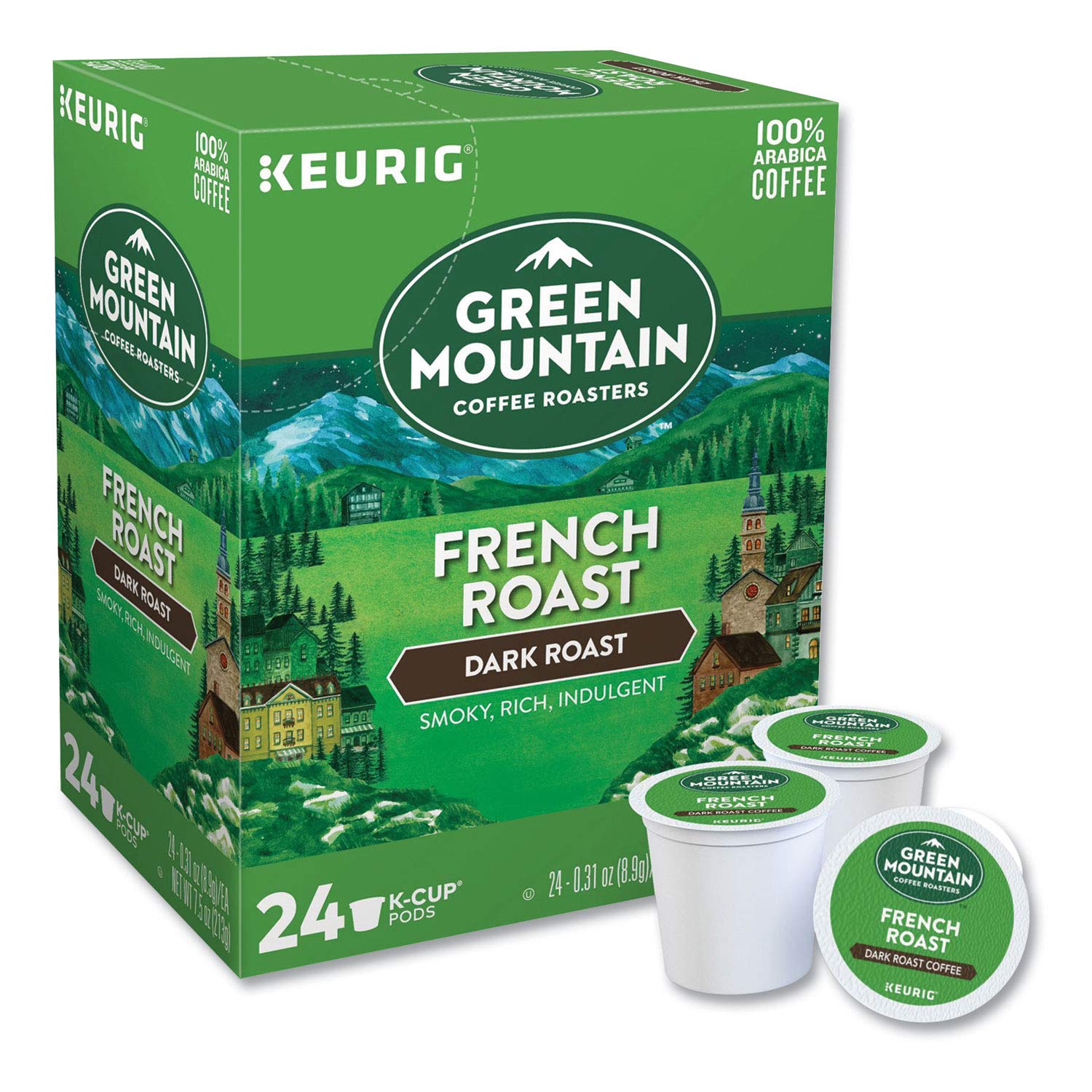 Green Mountain Coffee French Roast. K-Cup Portion Pack for Keurig K-Cup Brewers. 24-Count