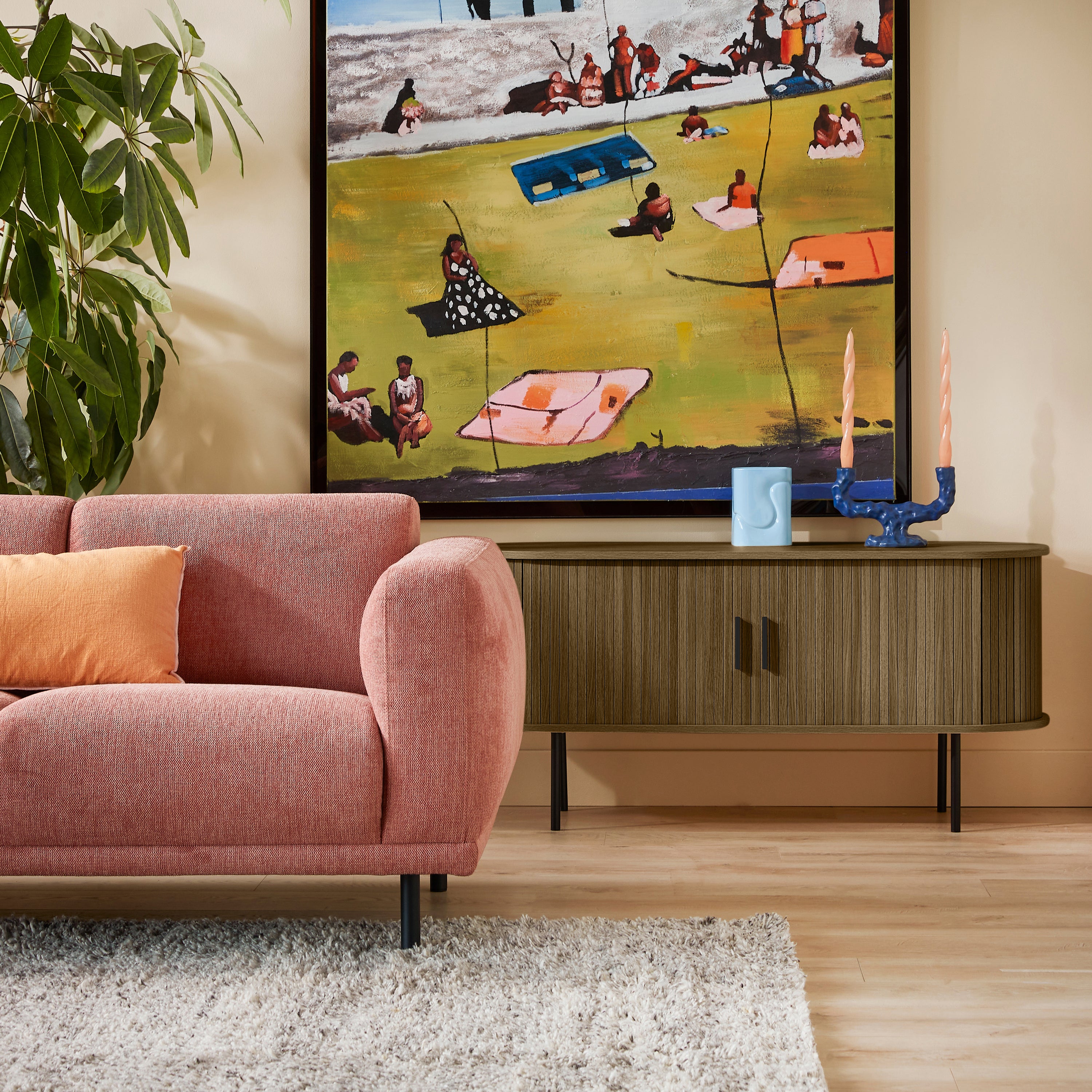 by fonQ basic Panel Tv-meubel - B 120 cm - Walnoot