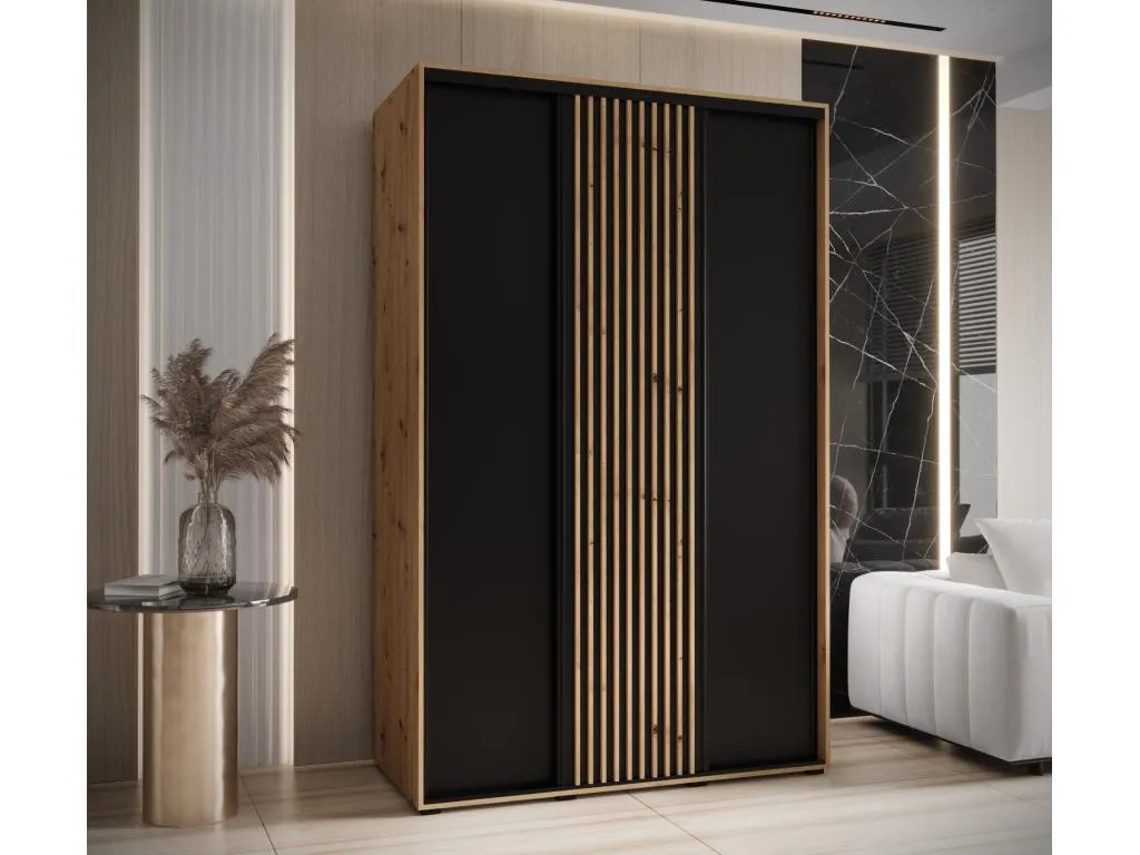 ARMARIO Jmmhogar 1 DE PUERTAS CORREDERAS 235.2/160/45 3 puertas (artisan/negro)