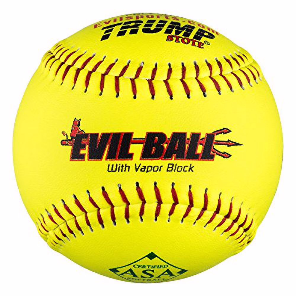 1 Dozen ASA Evil Ball 12" Softballs 52 COR 300 Compression 12 Balls (MP - Evil - RP - ASA - Y)