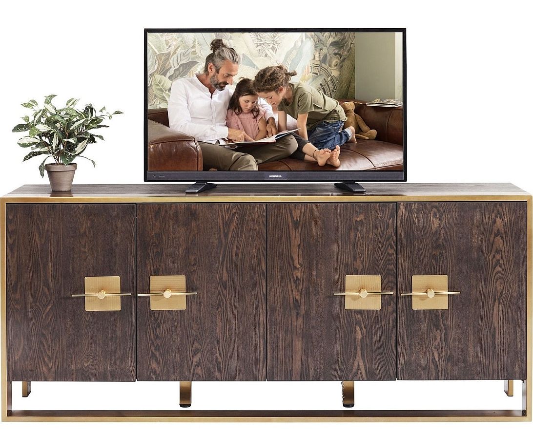 Kare Design Osaka Dressoir 4-Deuren - B180 X D40 X H80 Cm - Essenhout