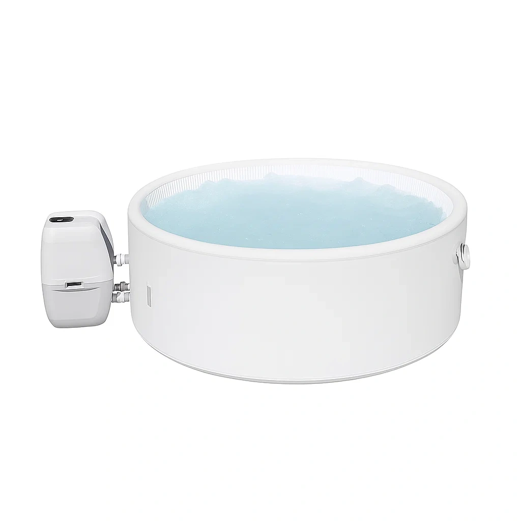 Spa hinchable redondo blanco con sistema de burbujas y unidad externa,Ø180 x 70 cm - osQyokp126ii