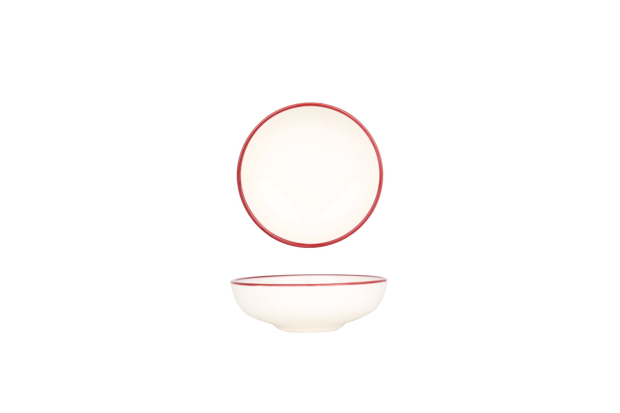 Bonna Diep bord - Linea Burgundy - Porselein - 10 cm - set van 2