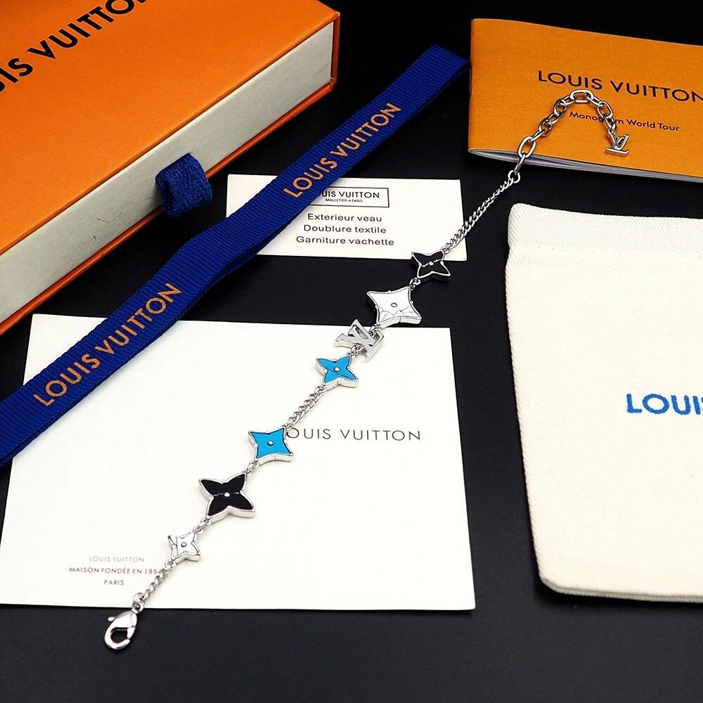 Louis Vuitton Cuban Chain LV Monogram Men Bracelet Necklace - Original Replica Club