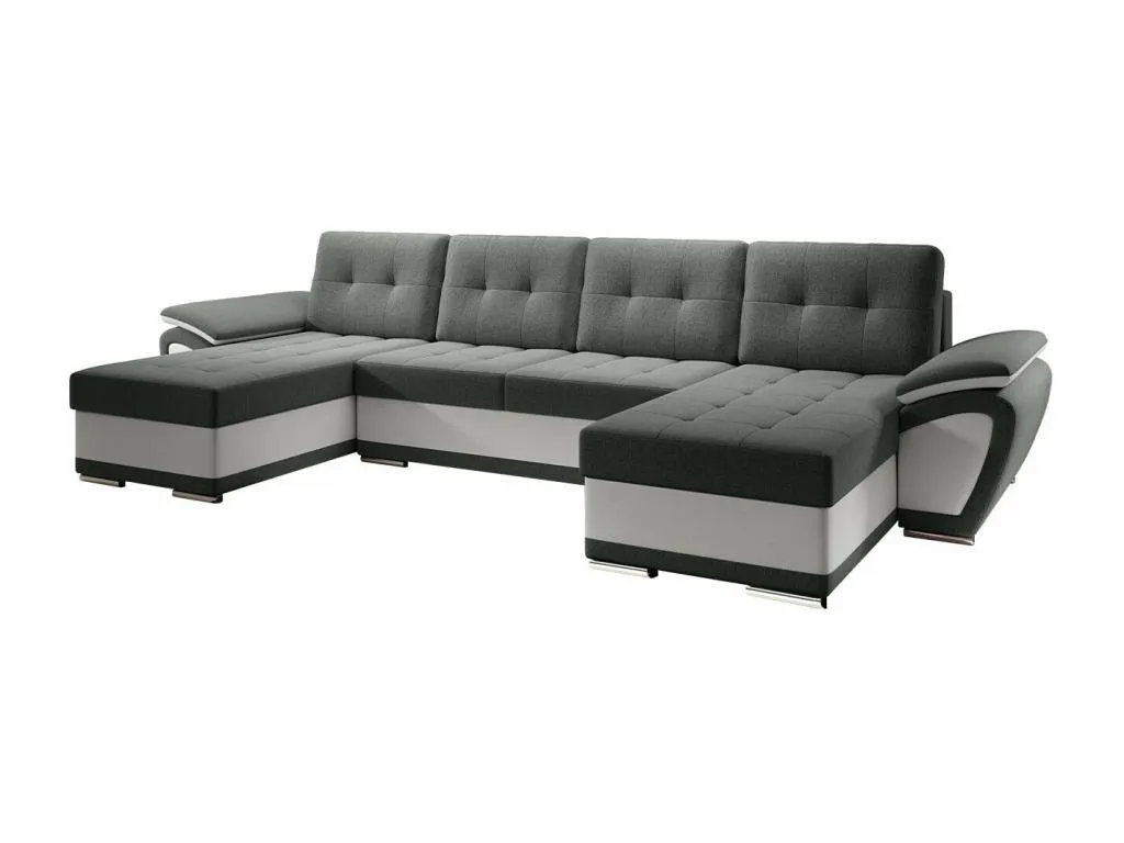 Sofá rinconero Luxmbls 115 Gris Función de descanso Caja de ropa de cama 336x157x97cm OBTI44032